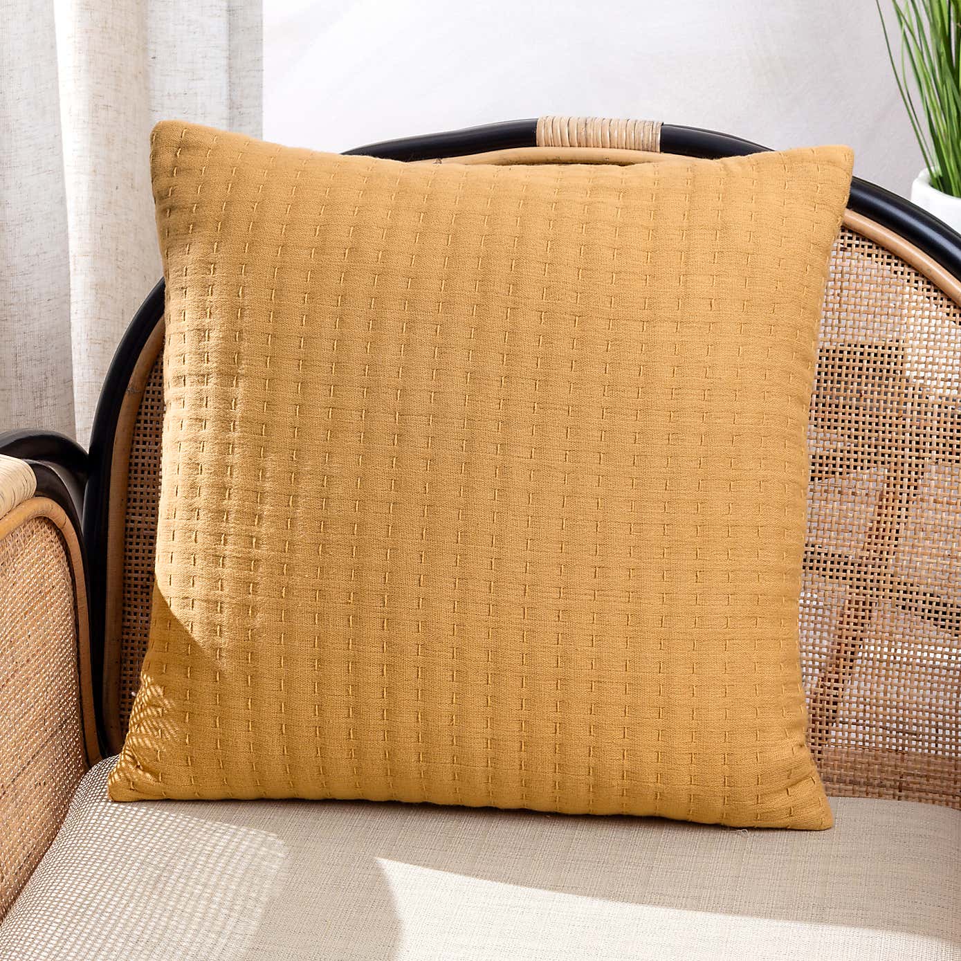 Yard Hush Square Cotton Cushion Cover