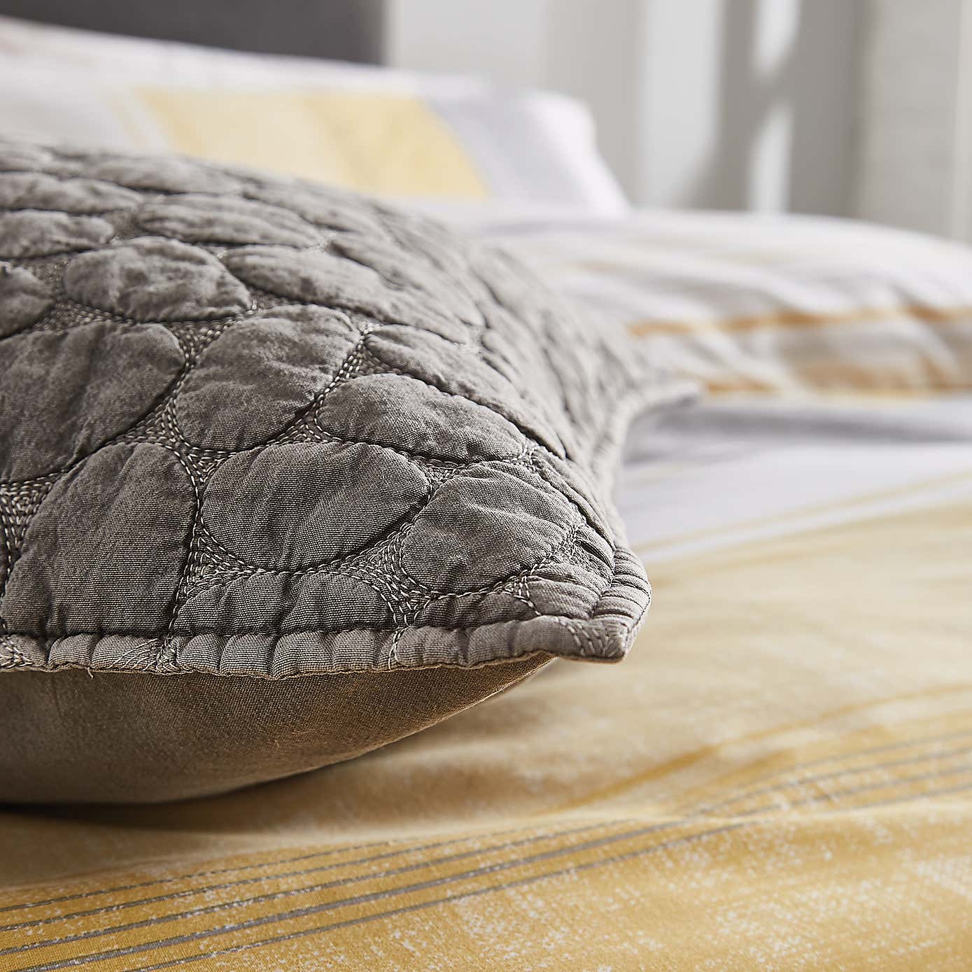 Pebble Grey Square Cushion