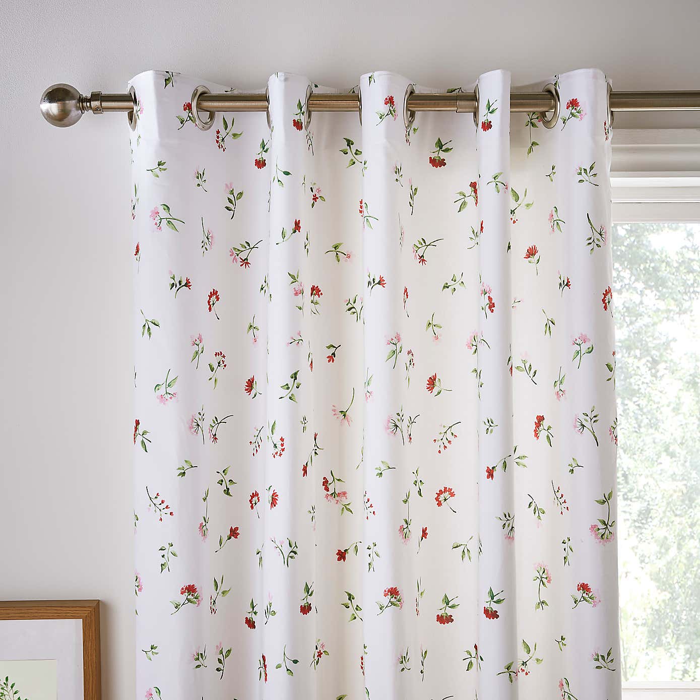 Margo Floral Cotton Blackout Eyelet Curtains