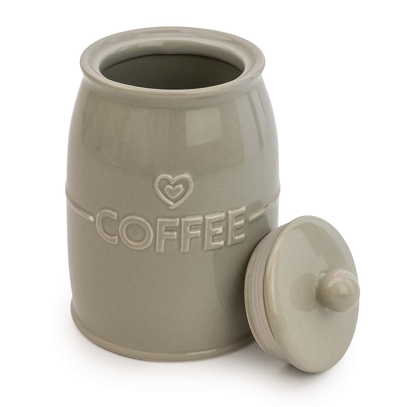 White Hearts Tea Canister