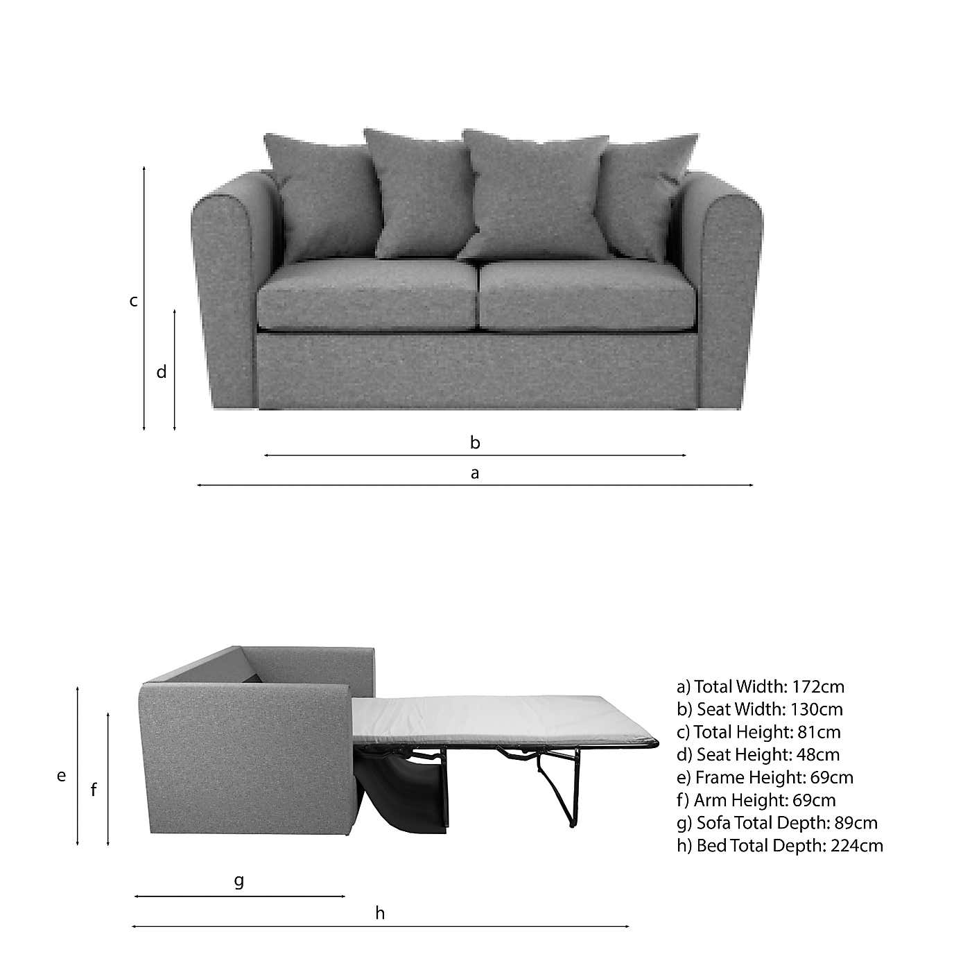 Blake 2 Seater Double Sofa Bed