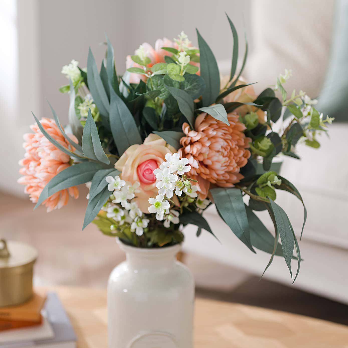 Artificial Rose & Chrysanthemum Bouquet