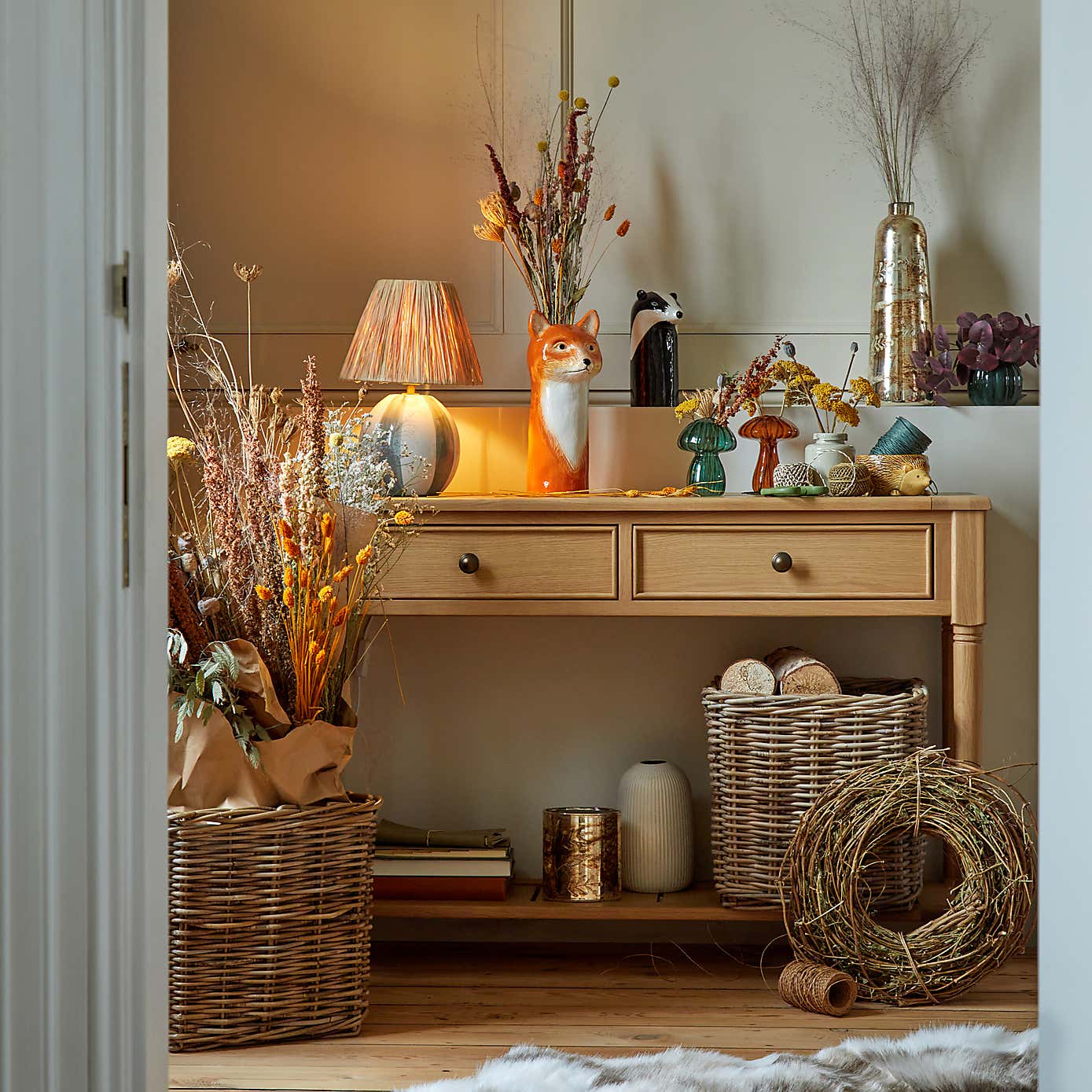 Churchgate Rattan Square Storage Basket