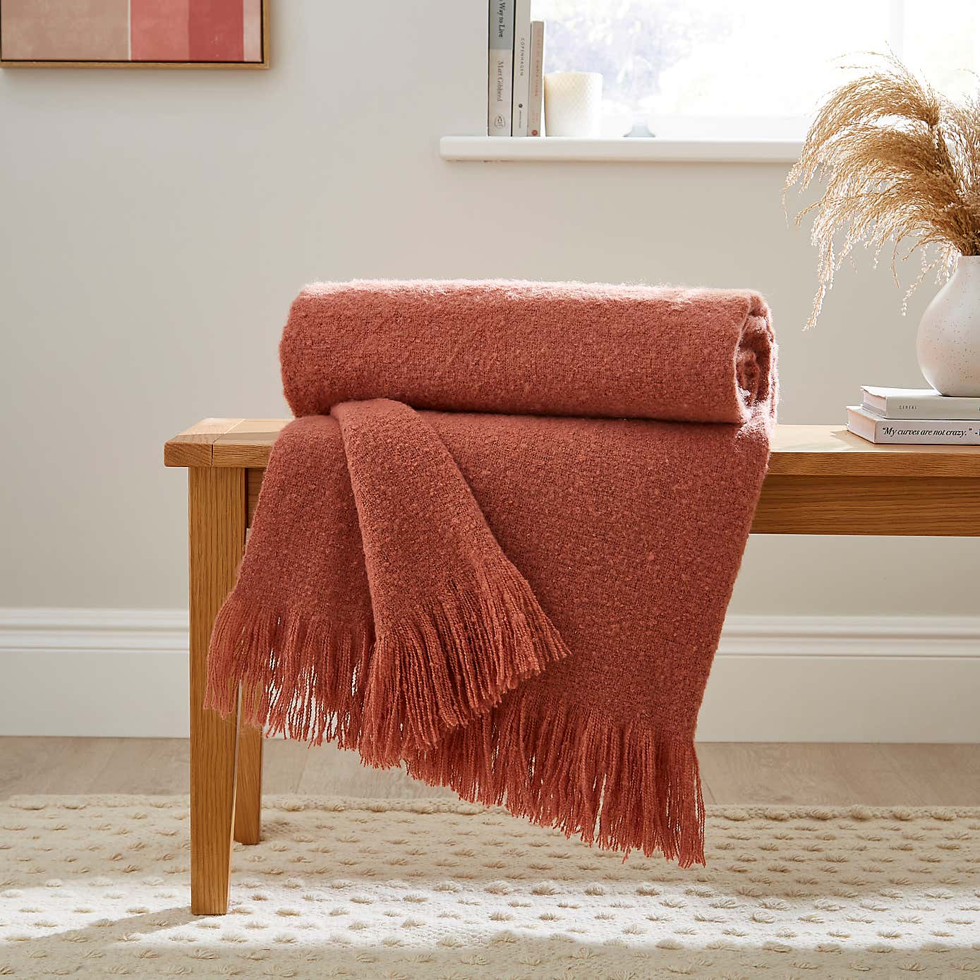 Brushed Boucle Throw