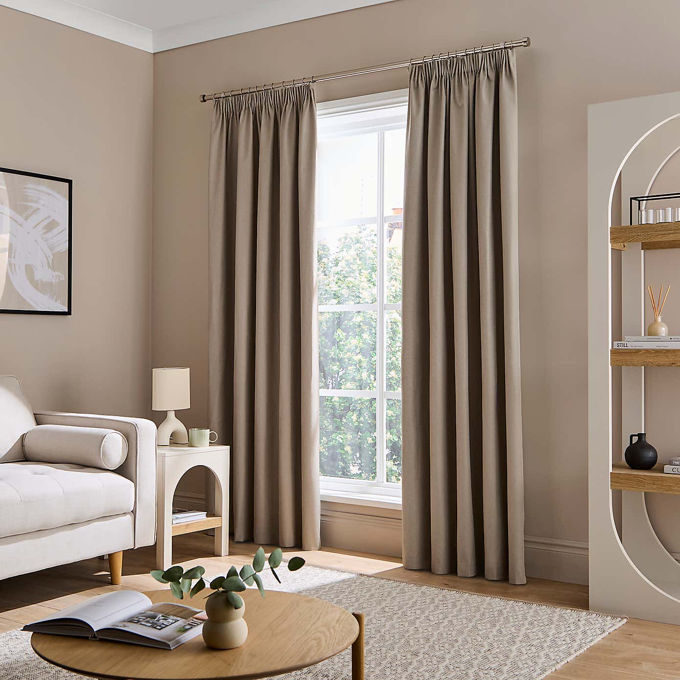 Berlin Blackout Pencil Pleat Curtains