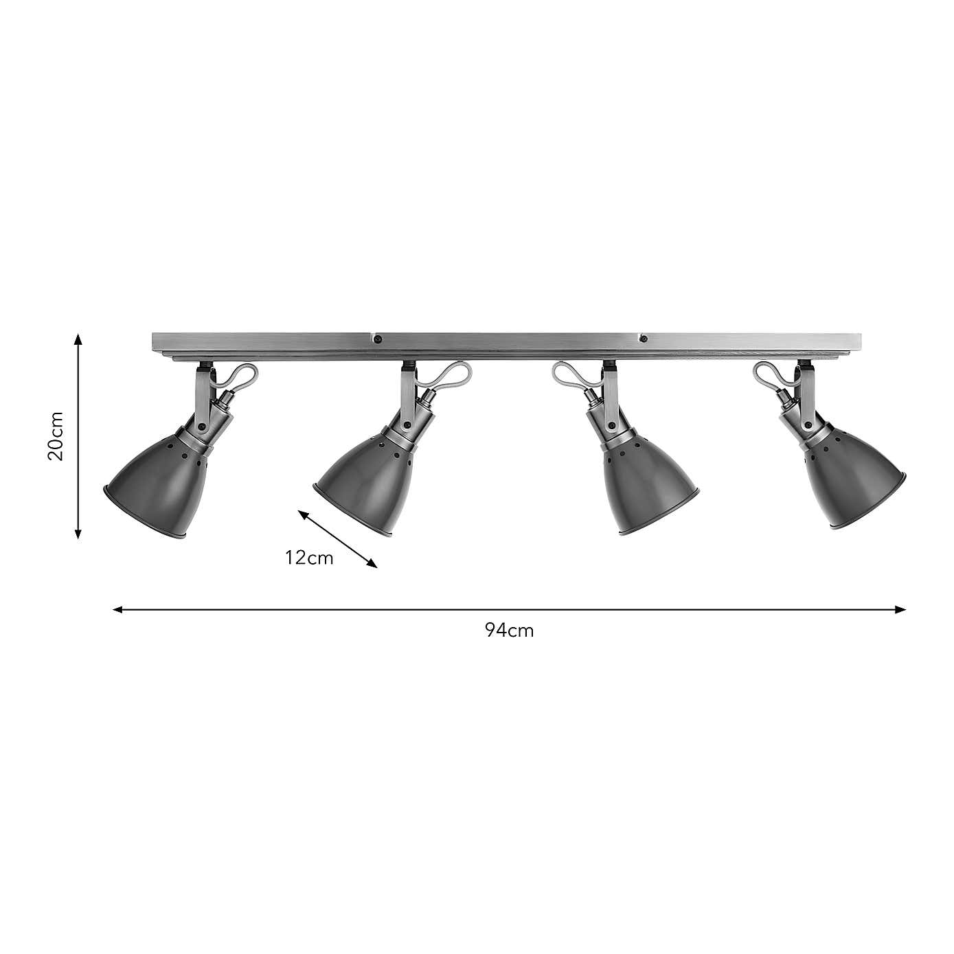 Miley Industrial 4 Light Adjustable Spotlight Bar