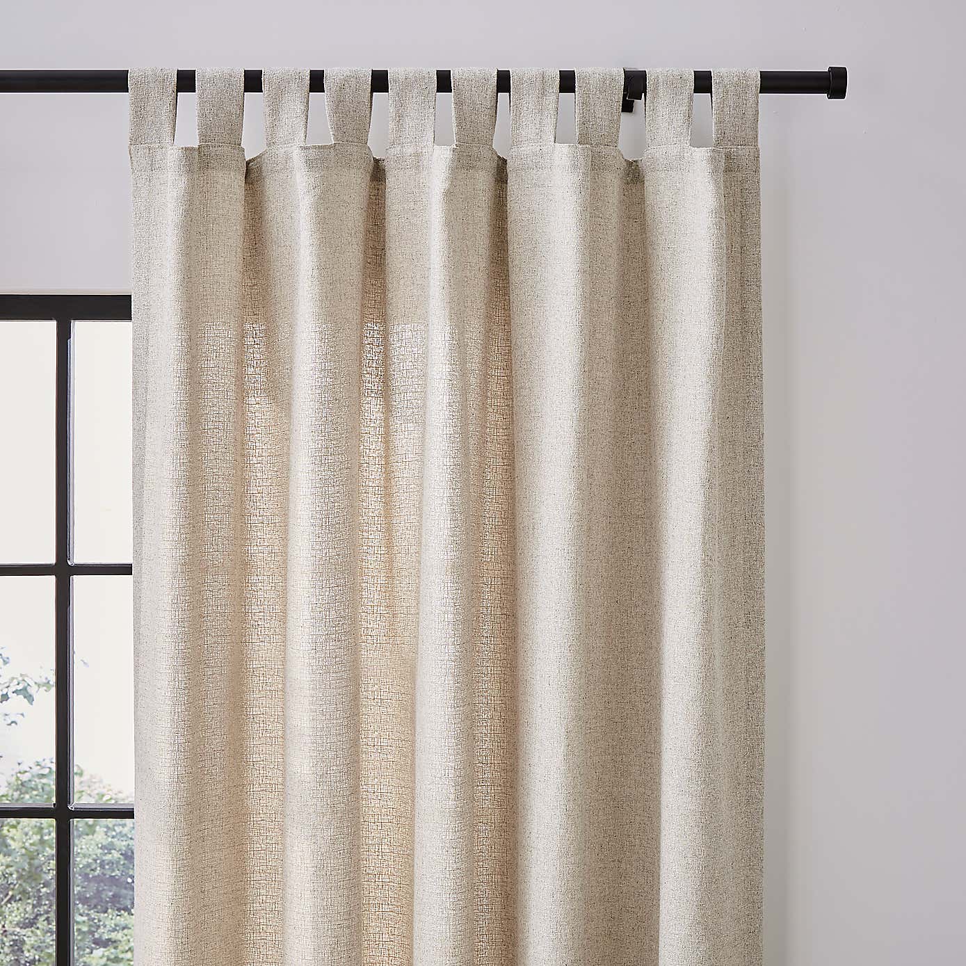 Bondi Unlined Tab Top Curtains