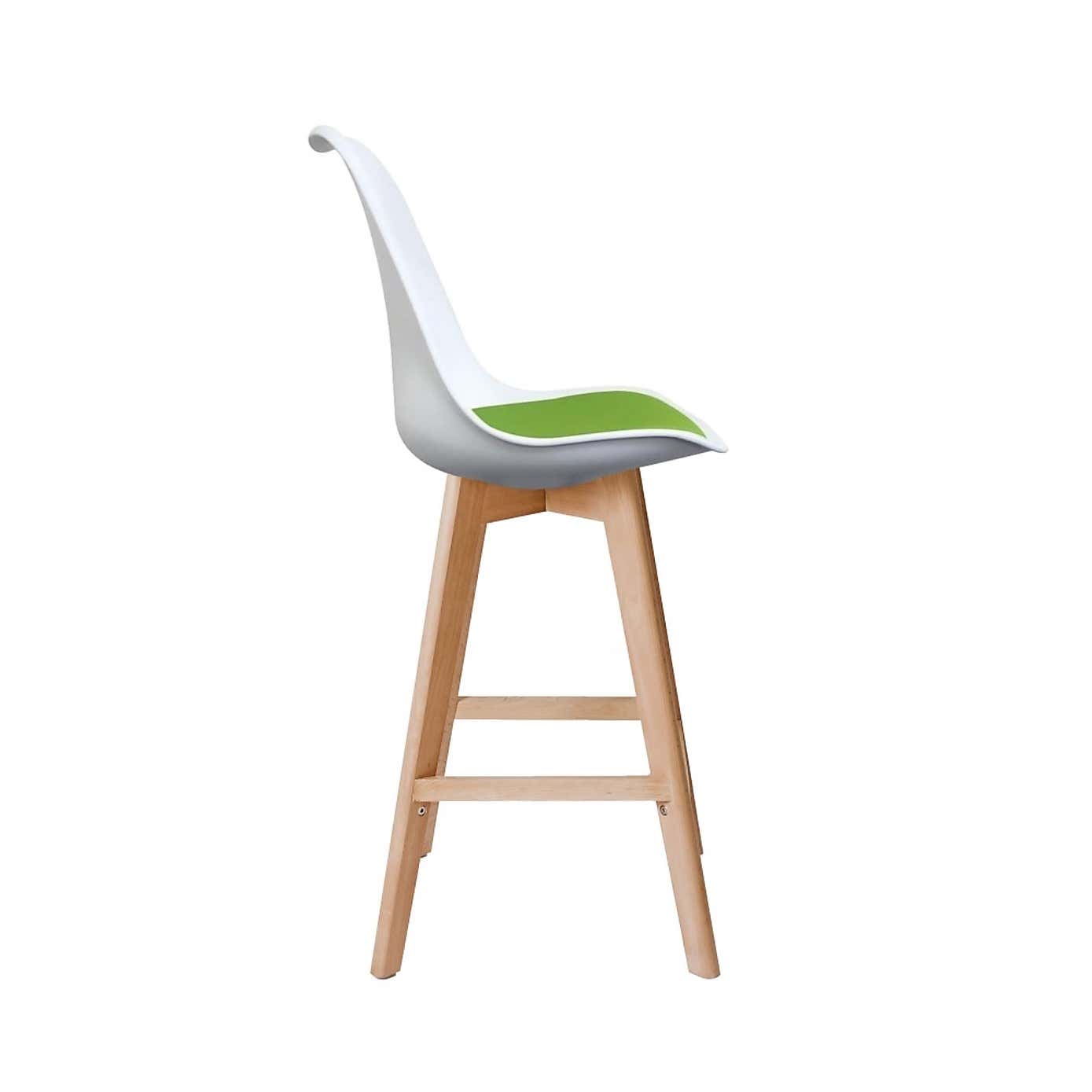 Fusion Living Soho White Plastic Bar Stool