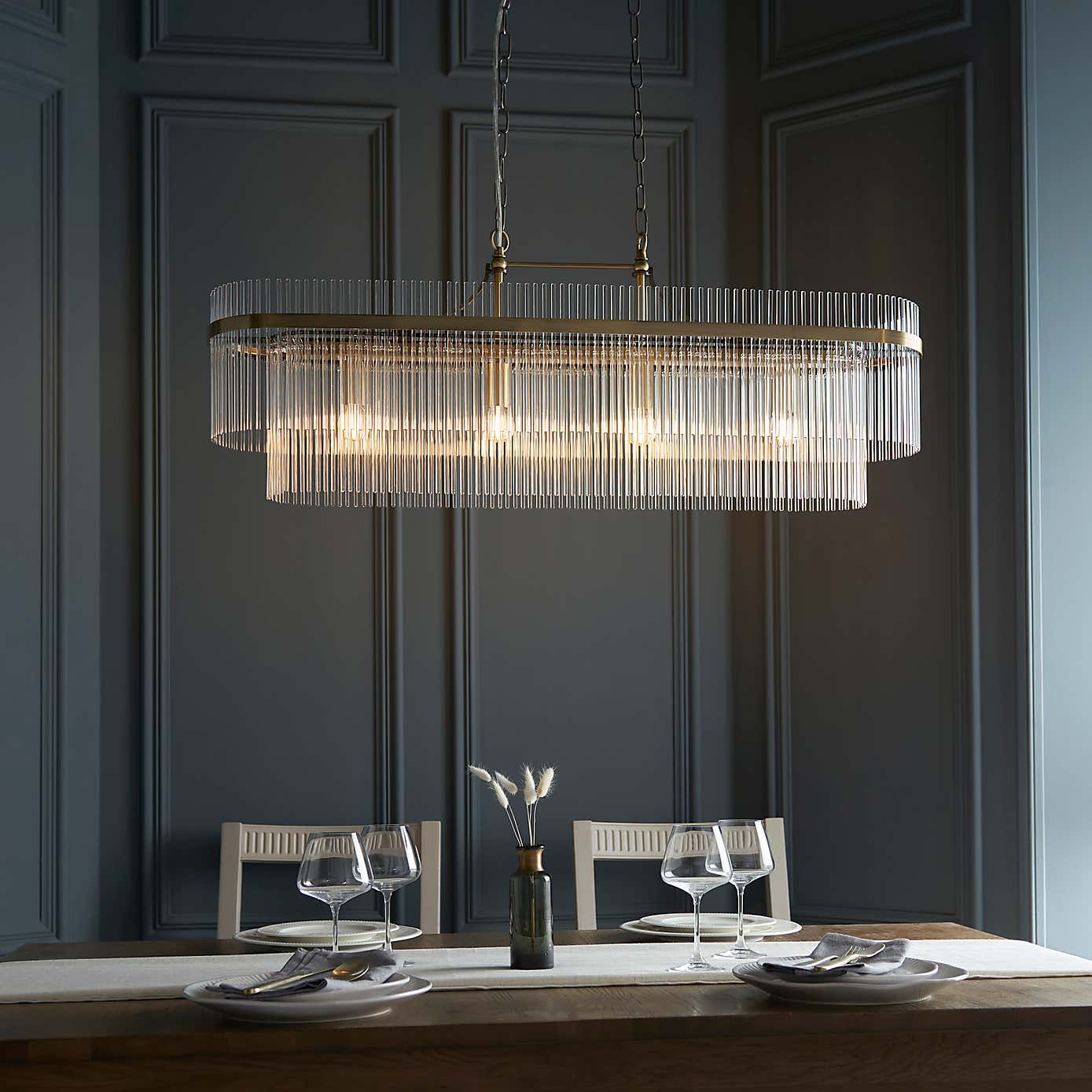 Vogue Langdon Art Deco 4 Light Adjustable Pendant Light