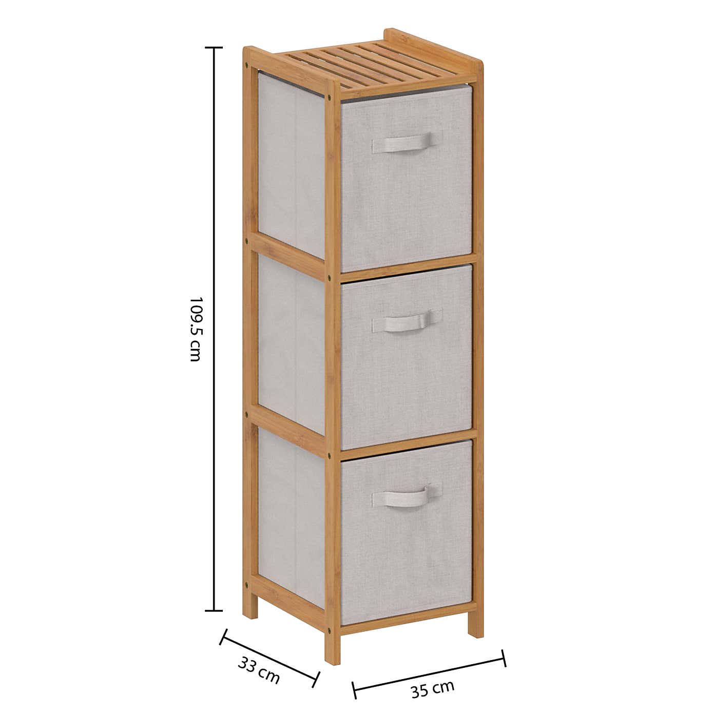 Tissa White 3 Box Storage Unit