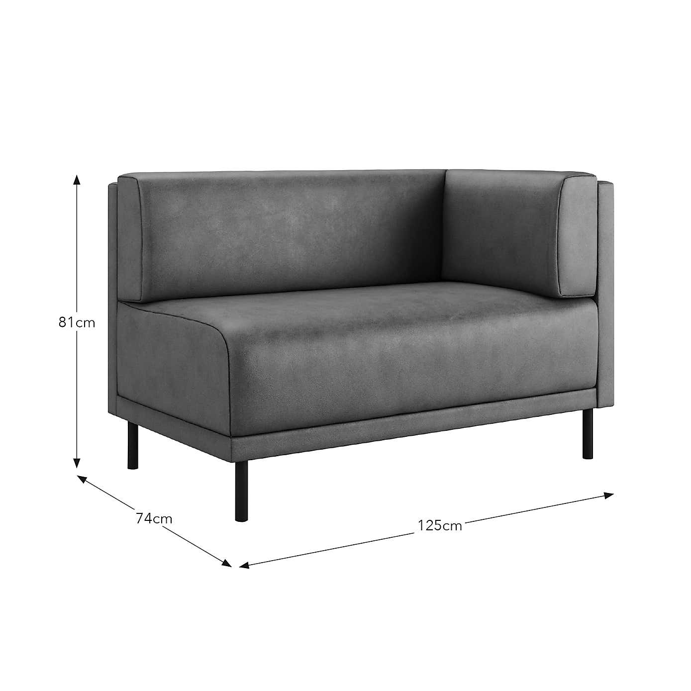 Mae Corner Dining Bench, Faux Leather