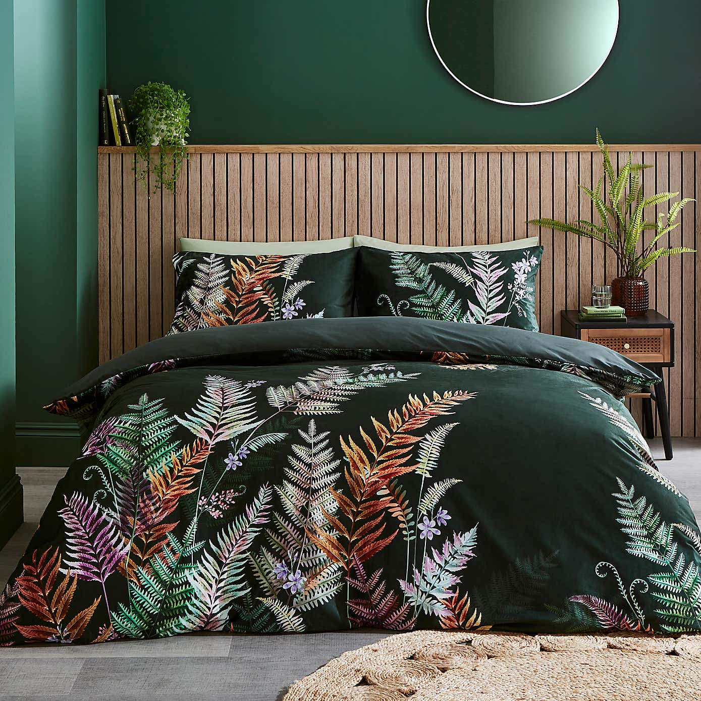 Rhapsody Green Fern Duvet Cover & Pillowcase Set