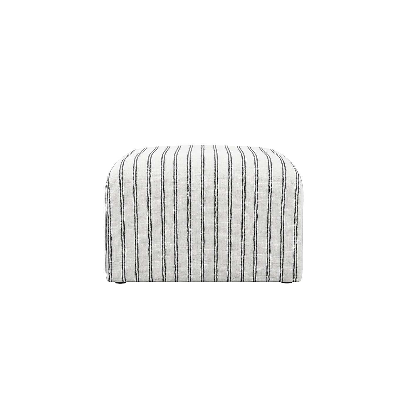 Ryder Chalk Stripe Pouffe