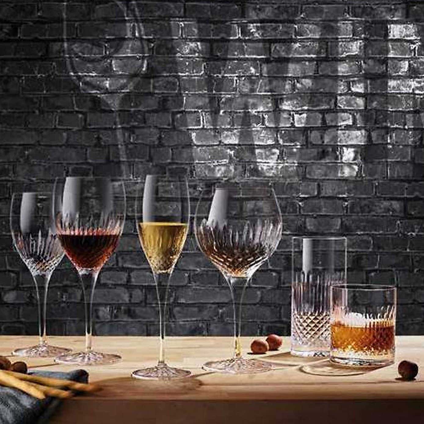 Luigi Bormioli Set of 4 Diamante Cocktail Glasses