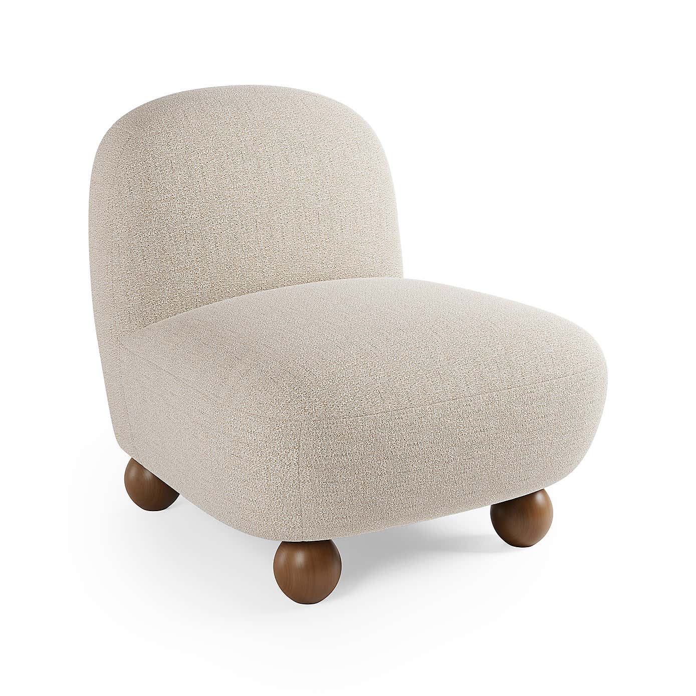 Nylah Multi Tone Boucle Curved Accent Chair