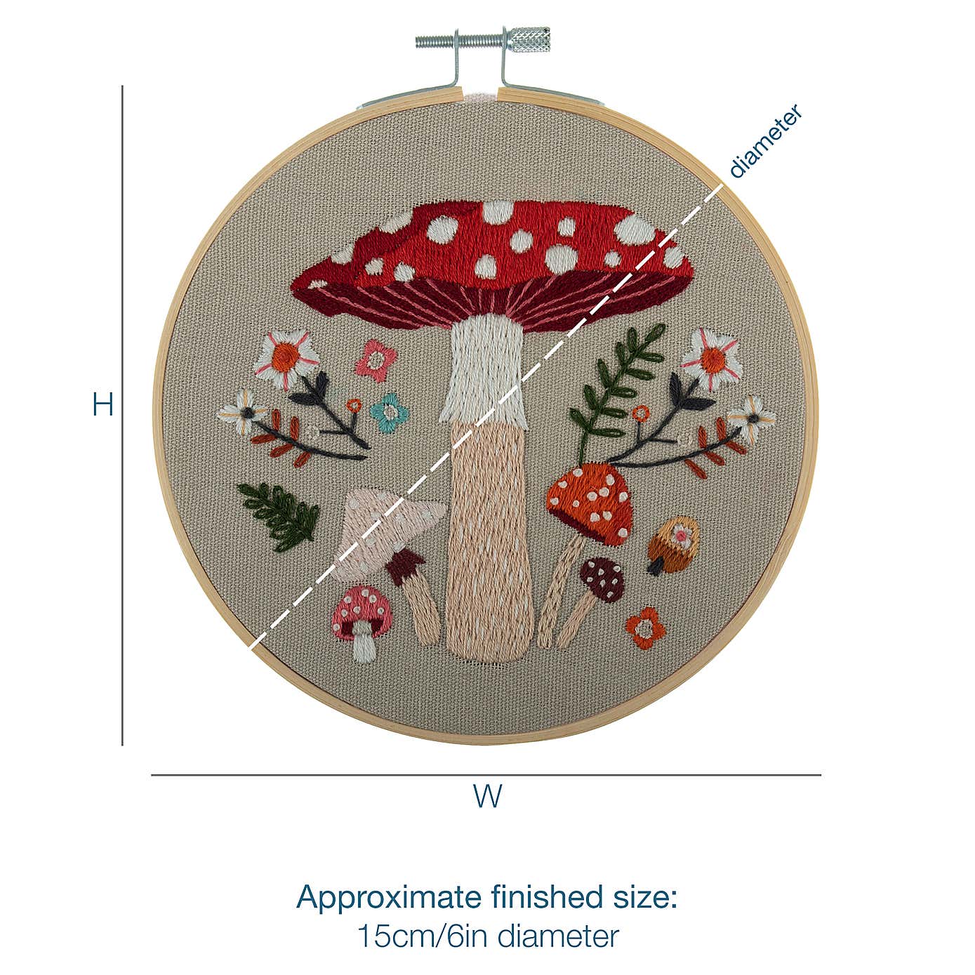 Embroidery Kit Toadstool