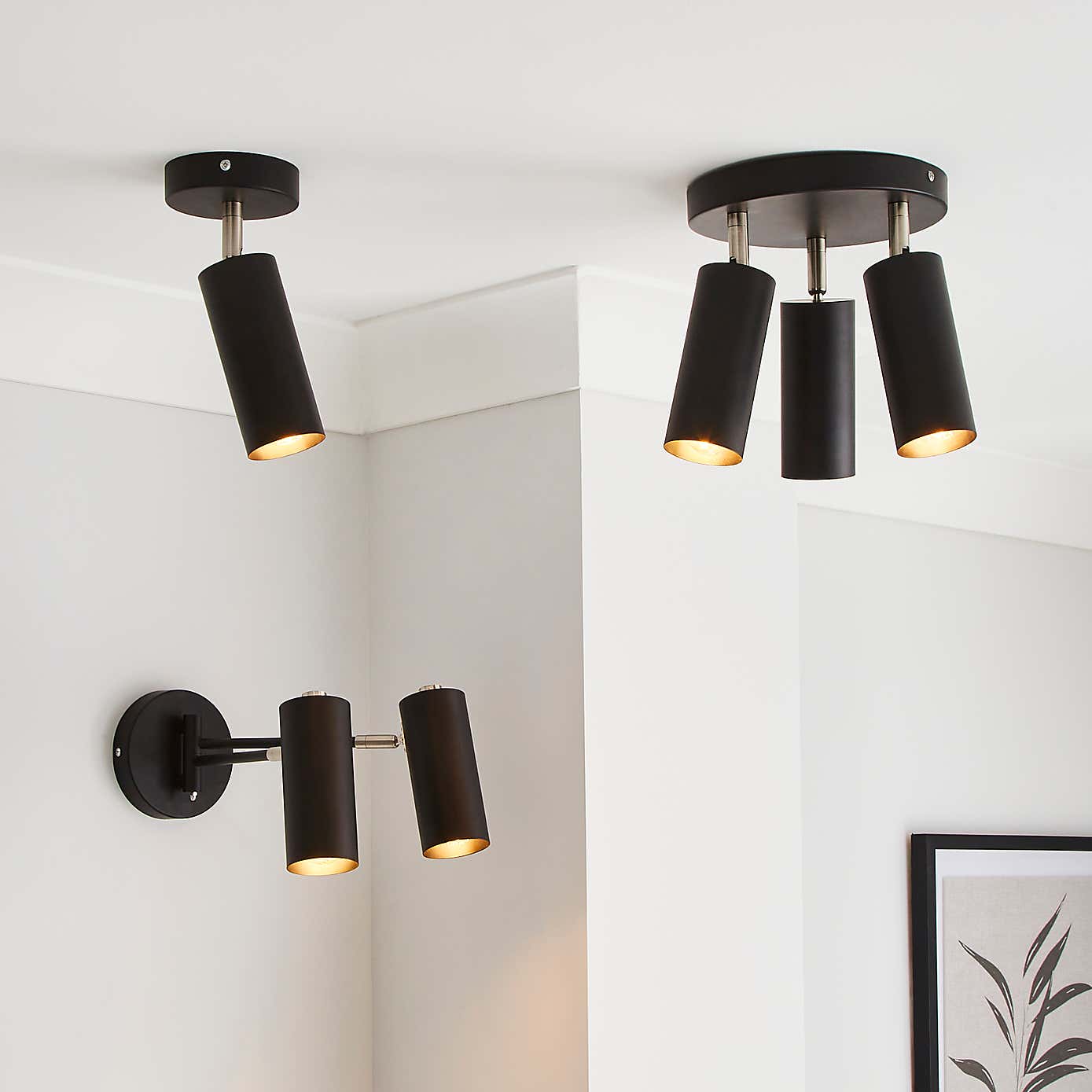 Leila 3 Light Semi Flush Ceiling Fitting