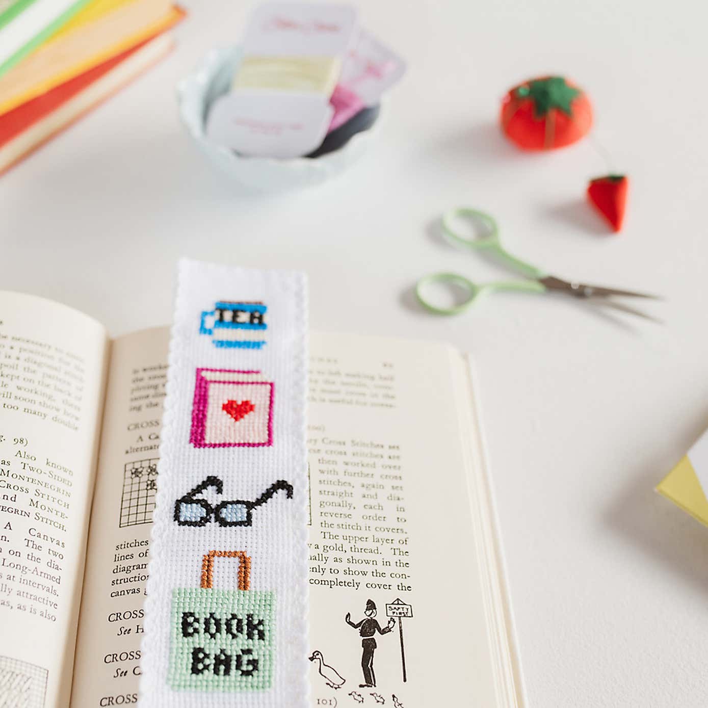 Cotton Clara Bookish Bookmark Cross Stitch Kit