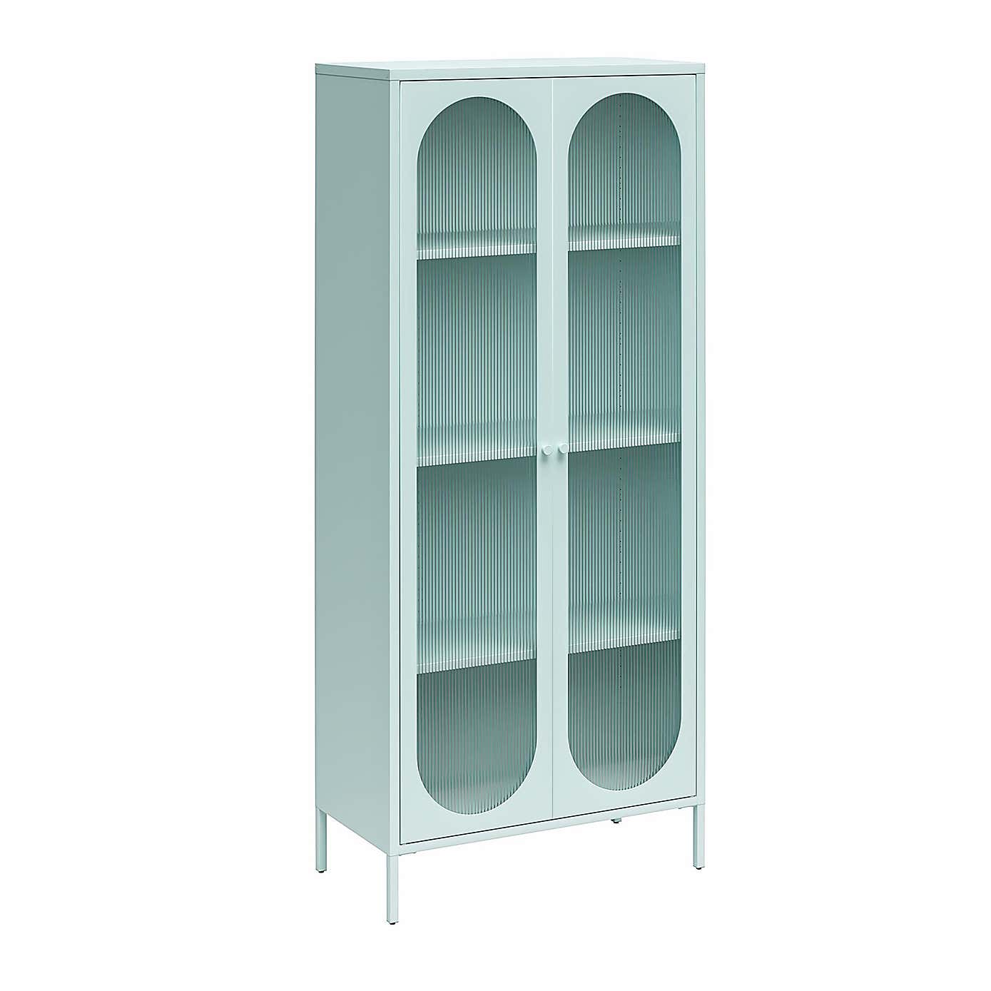Luna Tall Fluted Sideboard, Glass