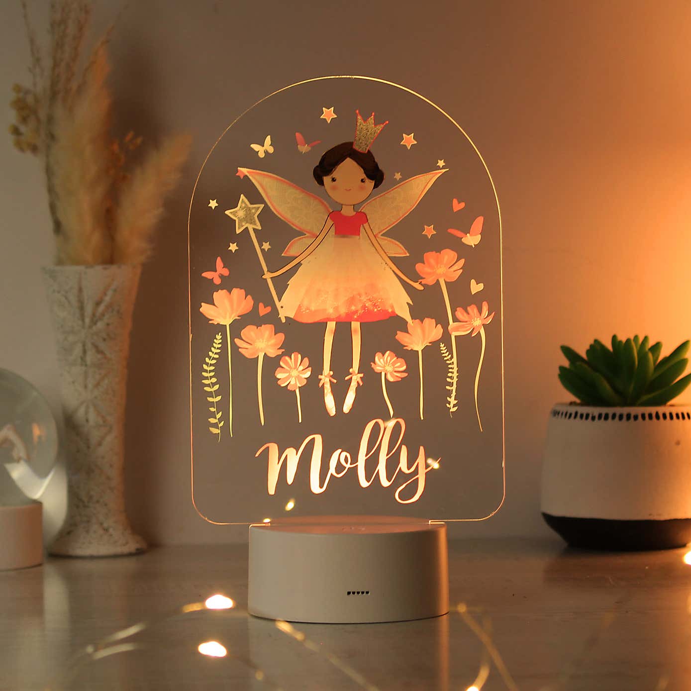 Personalised Fairy  Colour Changing Night LED Light