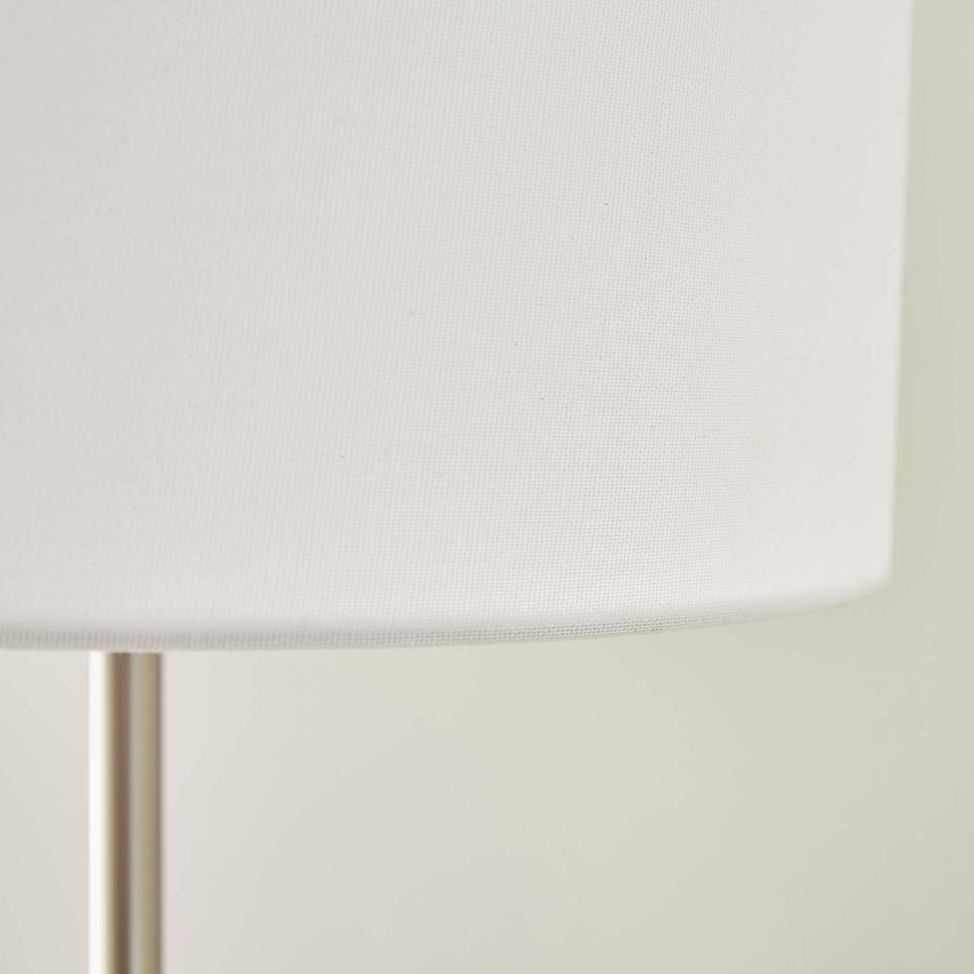 Carrara Marble Base Floor Lamp with Table