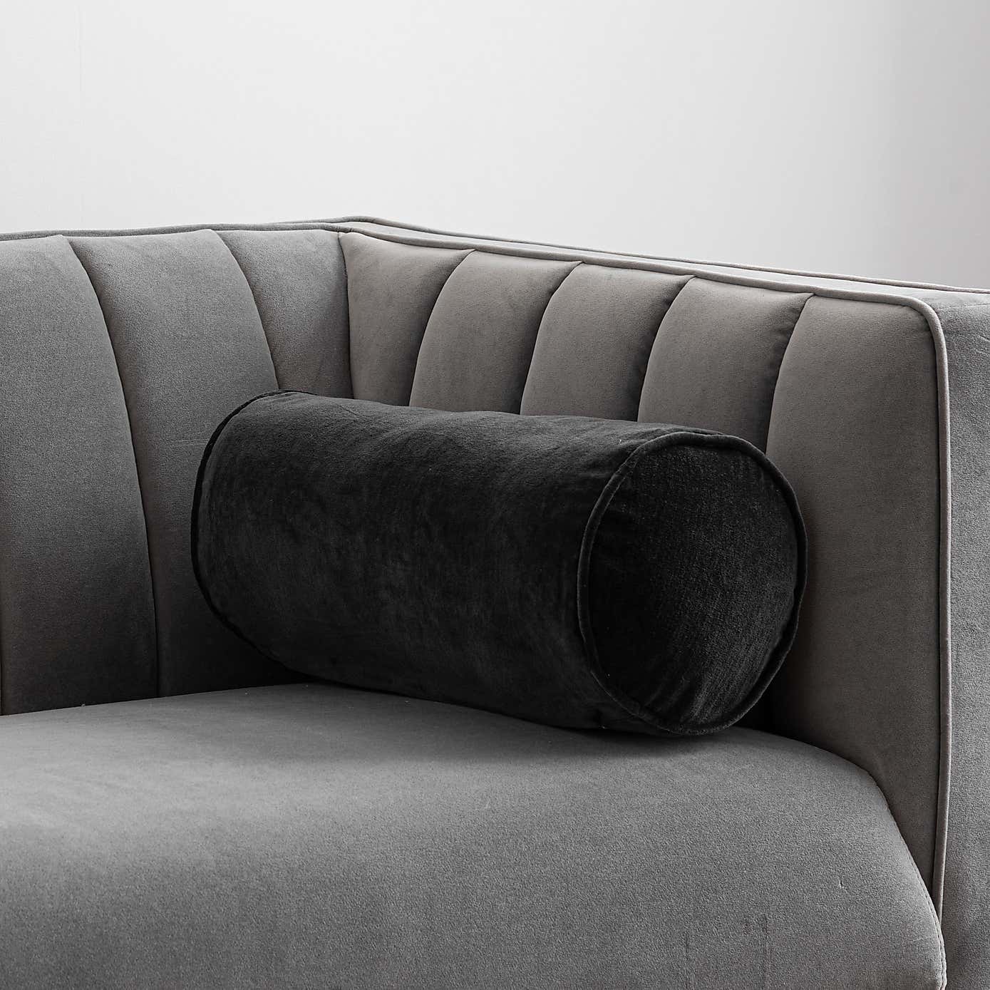 Clara Bolster Cushion 20x46 Ink Blue