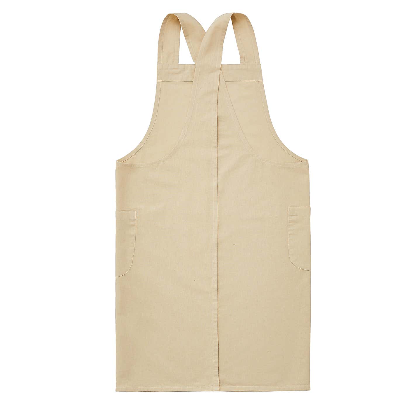 Cotton Cross Over Apron Natural