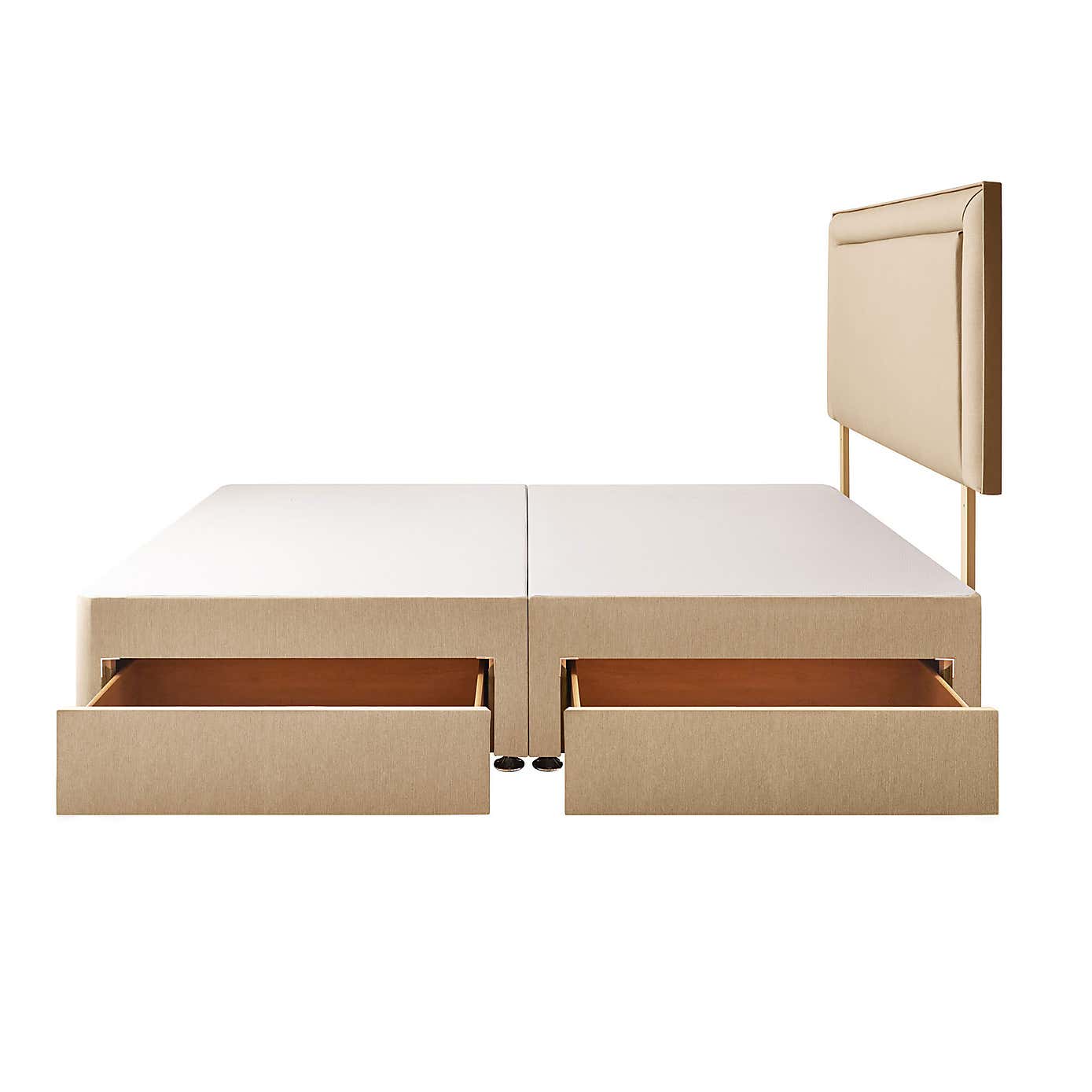 Silentnight 2 Drawer Divan Bed With Fabric Malvern Headboard