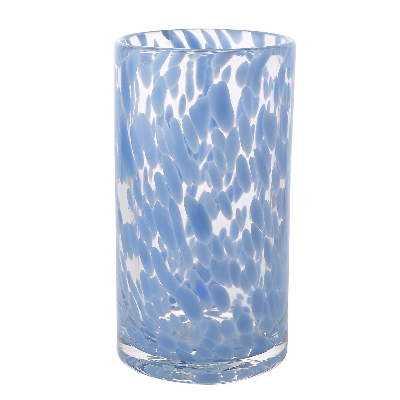 Hestia Confetti Glass Blue Vase