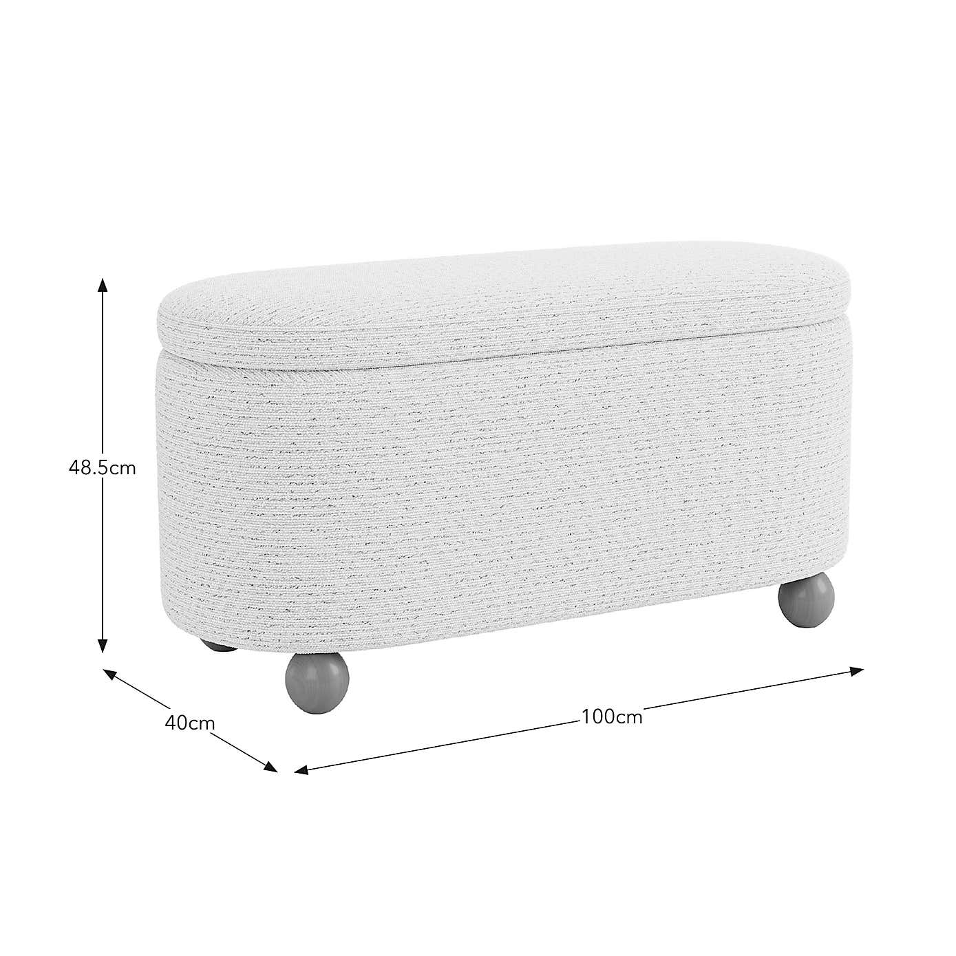 Nylah Boucle Fleck Storage Ottoman