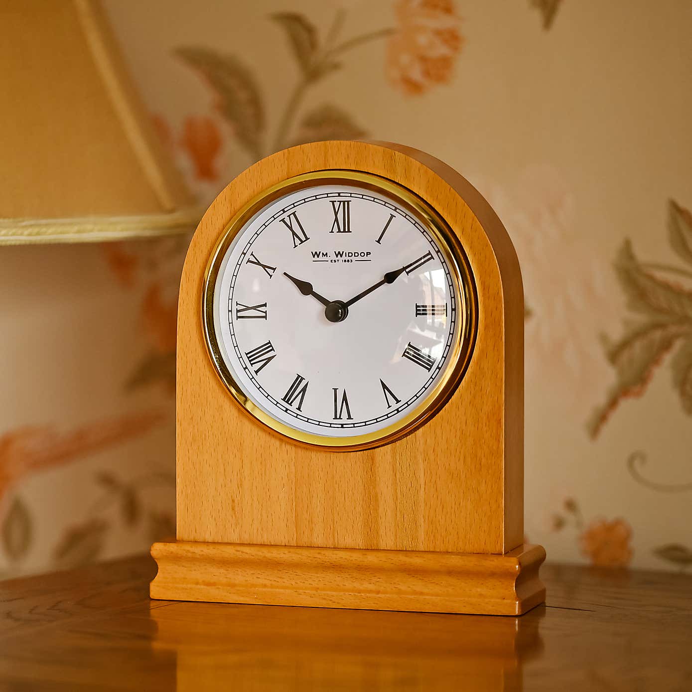 Widdop Arched Wooden Mantel Clock