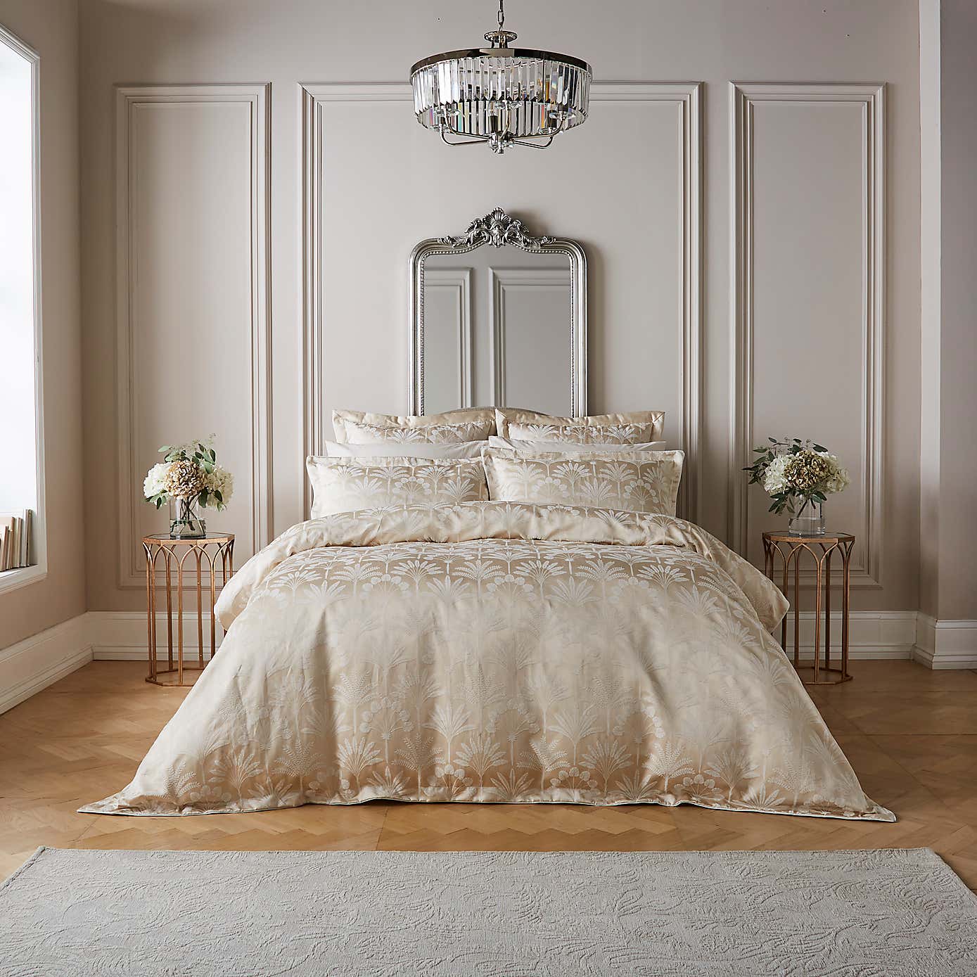 Dorma Luxe Palms Duvet Cover and Pillowcase Set