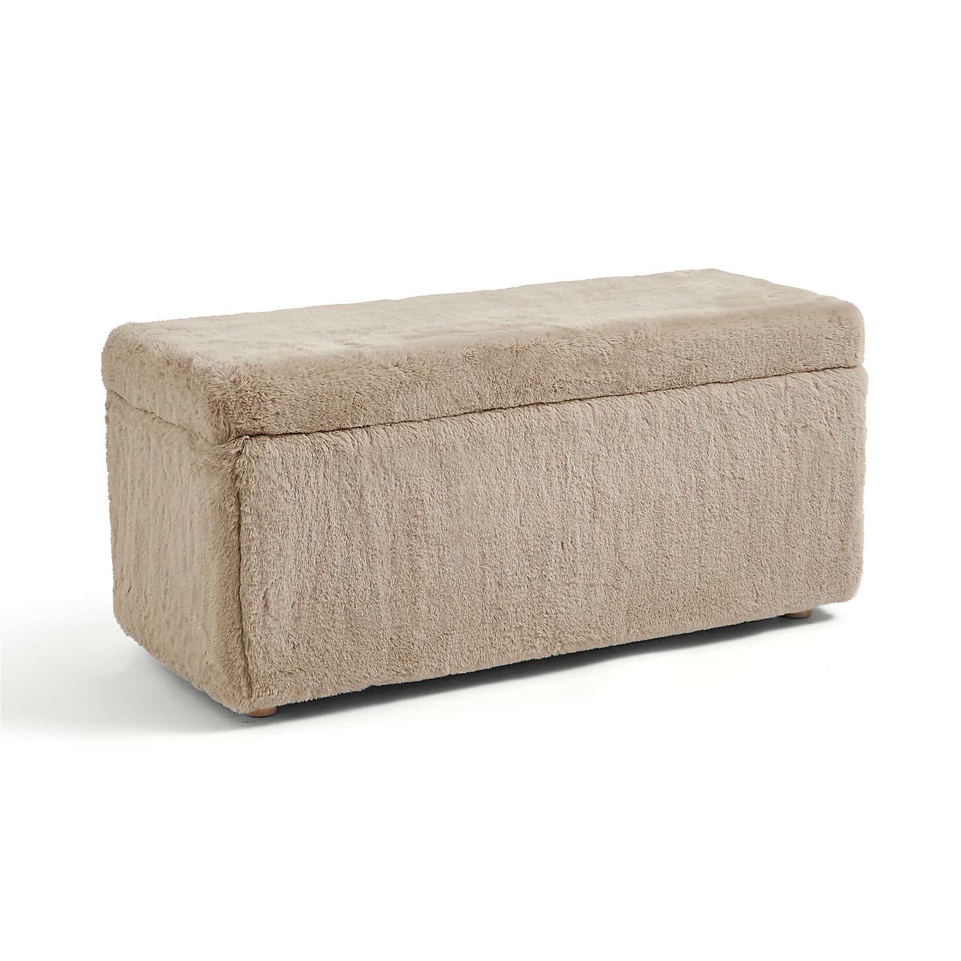 Elysia End of Bed Ottoman, Faux Fur
