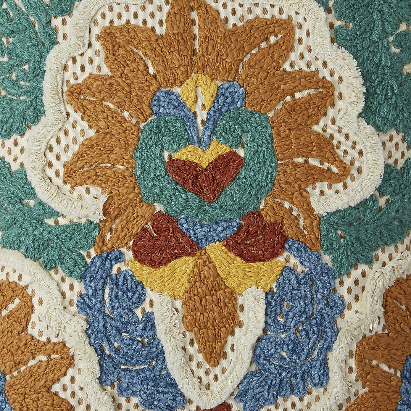 Damask Embroidered Cushion