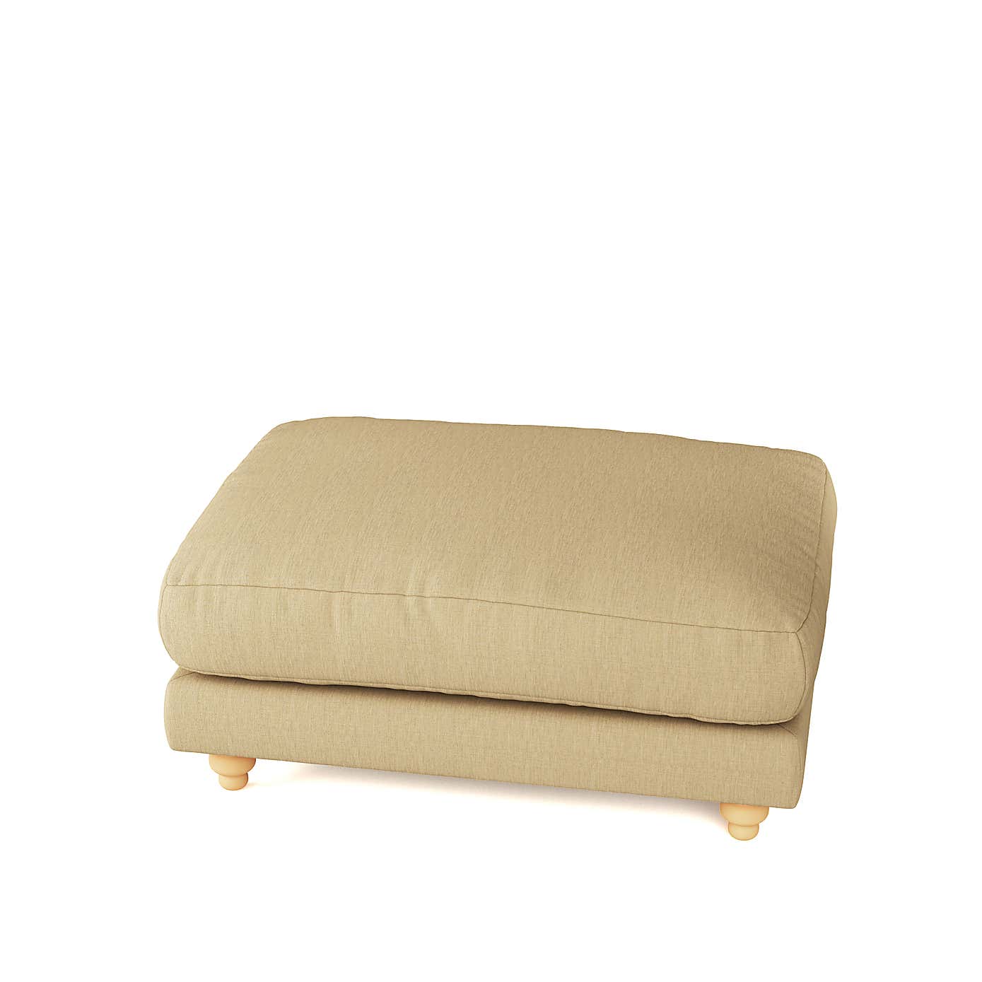 Martha Slub Faux Linen Footstool