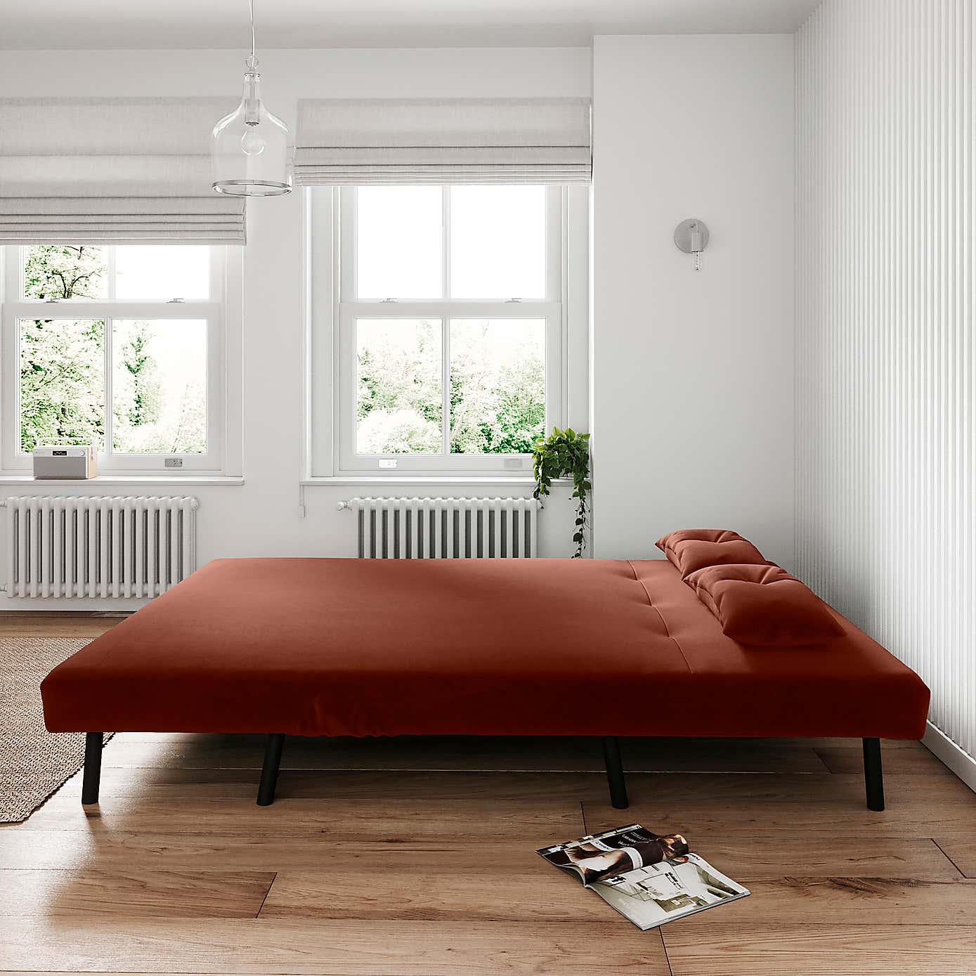 Phoebe Velvet Double Sofa Bed