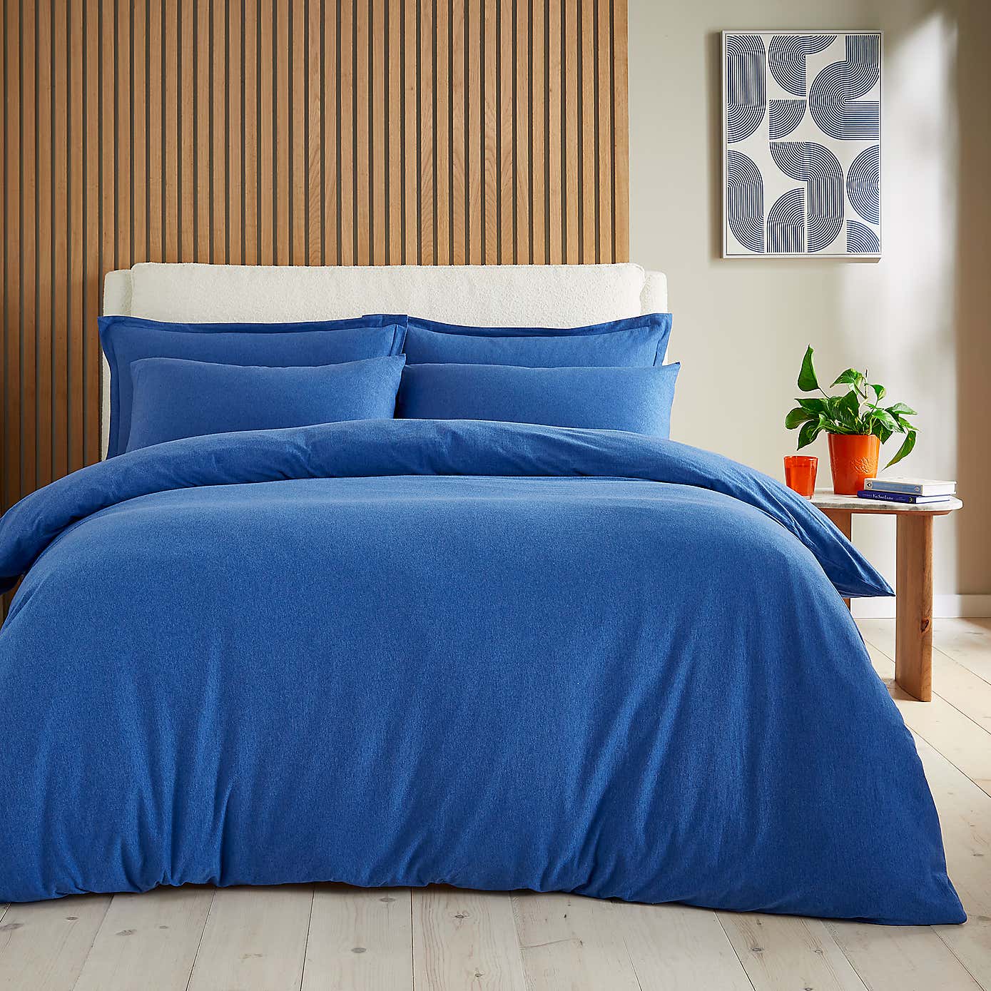 Elements Cotton Jersey Plain Duvet Cover & Pillowcase Set​