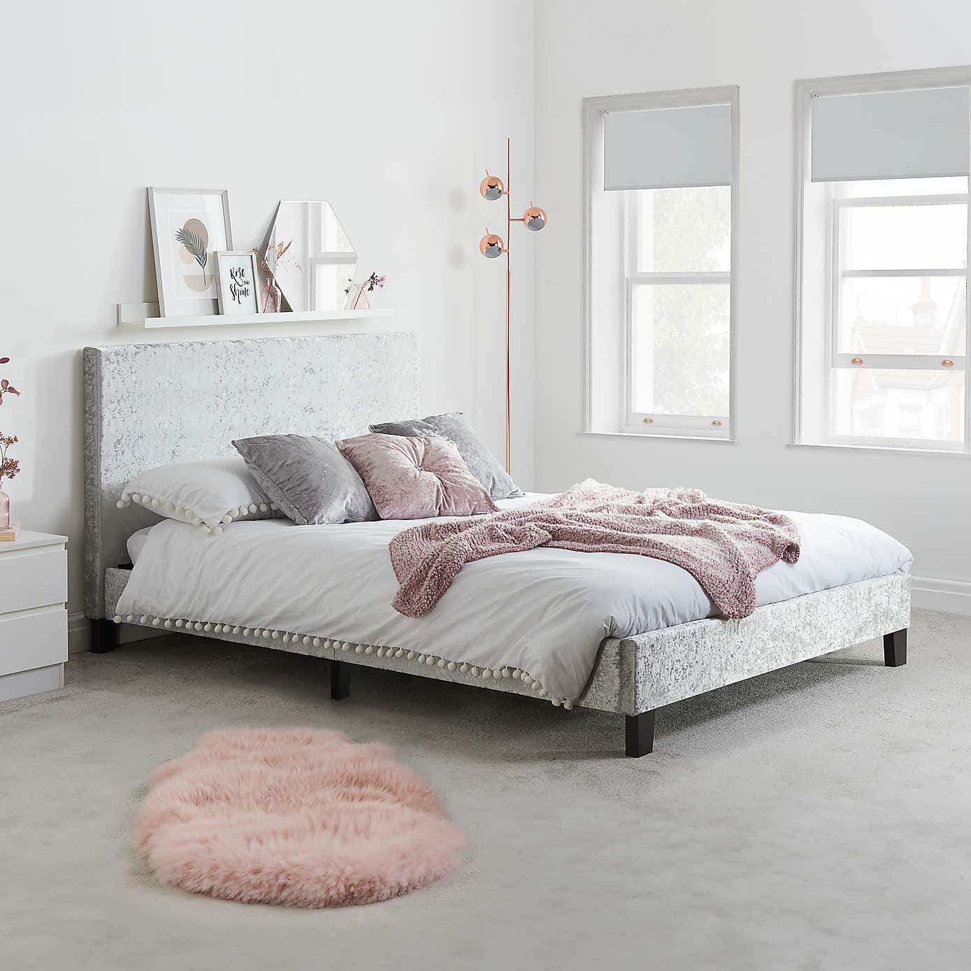 Berlin Crushed Velvet Bed Frame