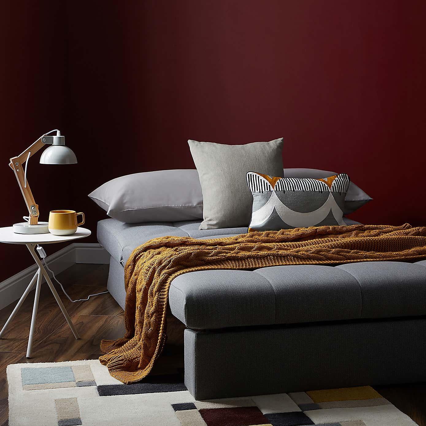 Rowan Grey Compact Double Sofa Bed