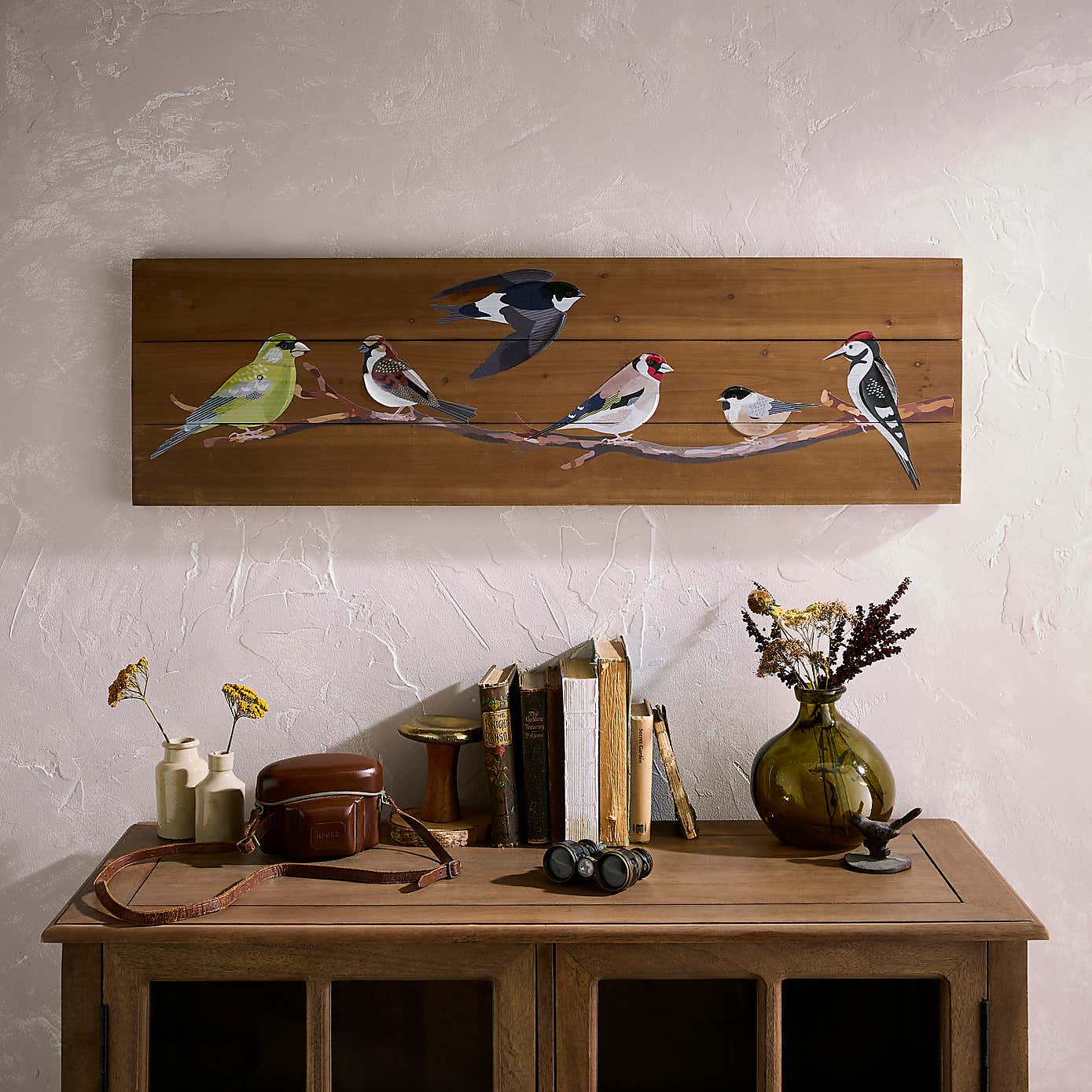 Birds Wooden Panel Wall Art