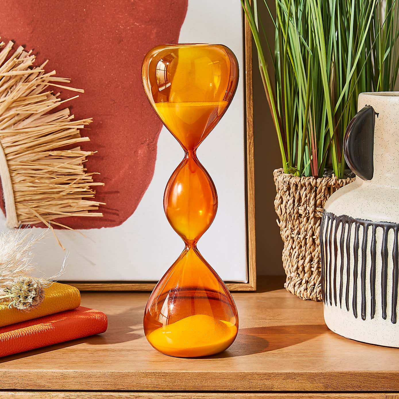Luxe Traveller Sand Timer, Amber