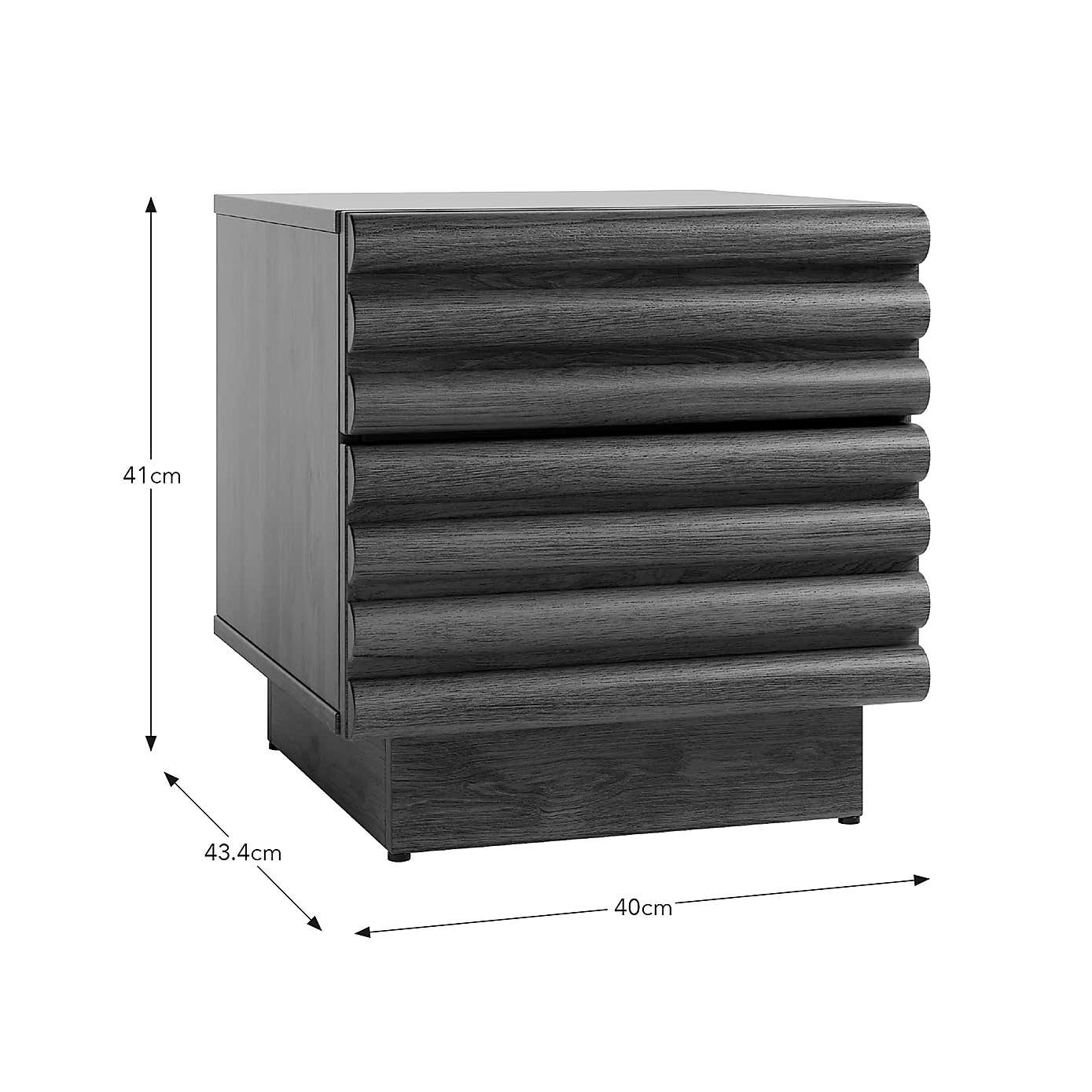 Dax 2 Drawer Bedside Table