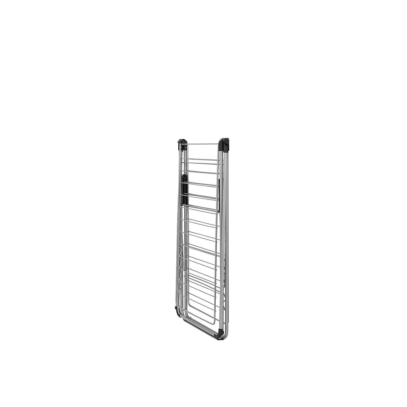 Brabantia HangOn Drying Rack with Hanging Rod 25m, Metallic Grey