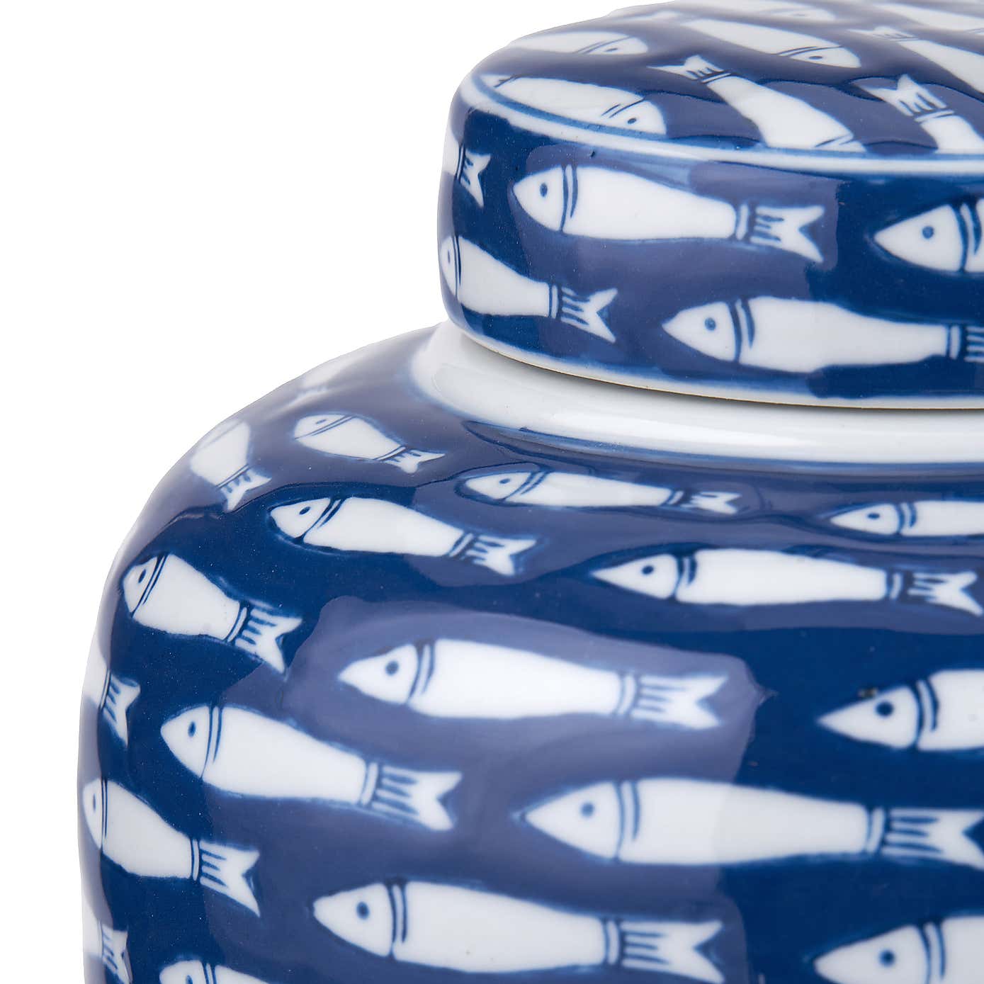 Schoal Fish Ceramic Ginger Jar