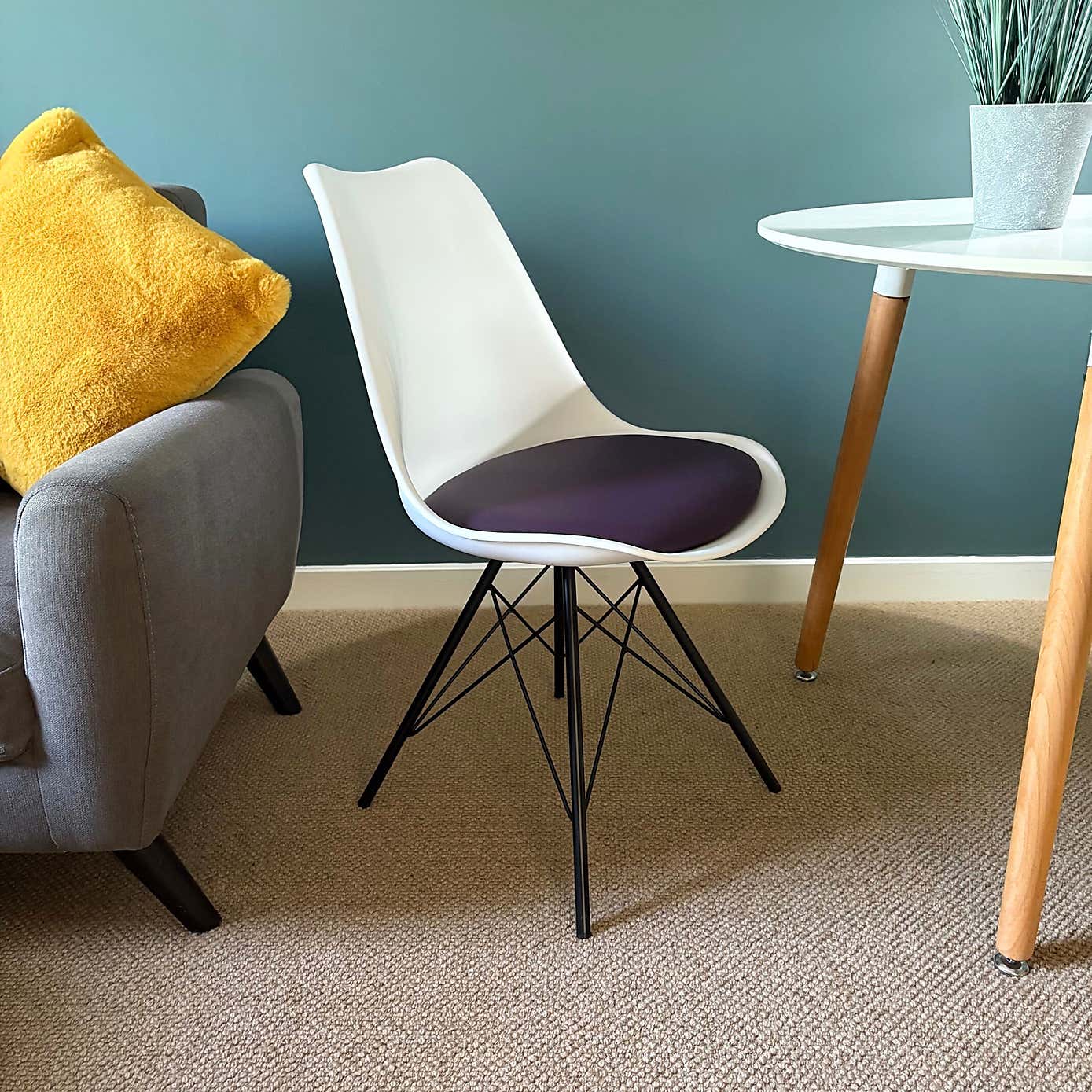 Fusion Living Soho White Plastic Dining Chair