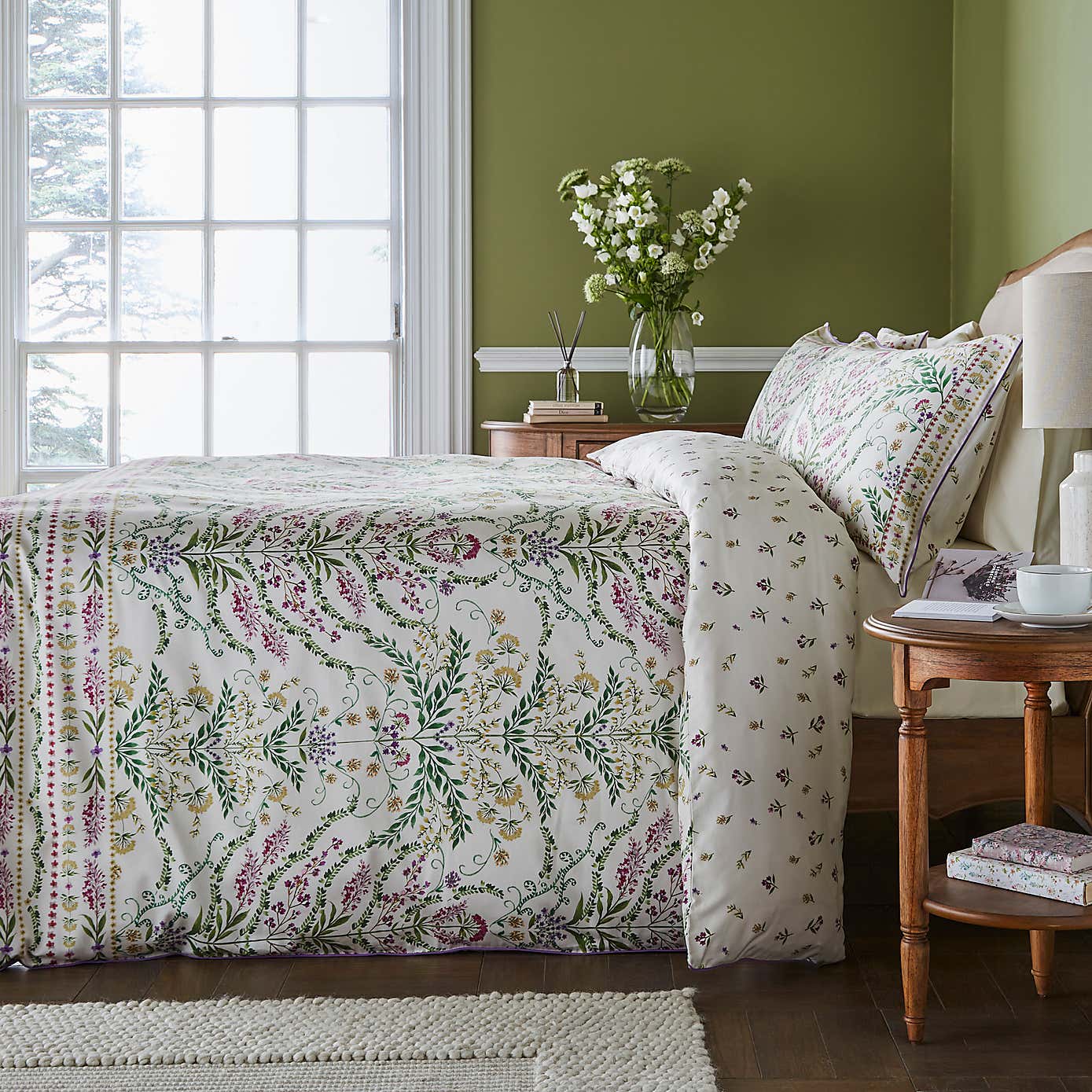 Dorma Botanical Panel Duvet Cover & Pillowcase Set