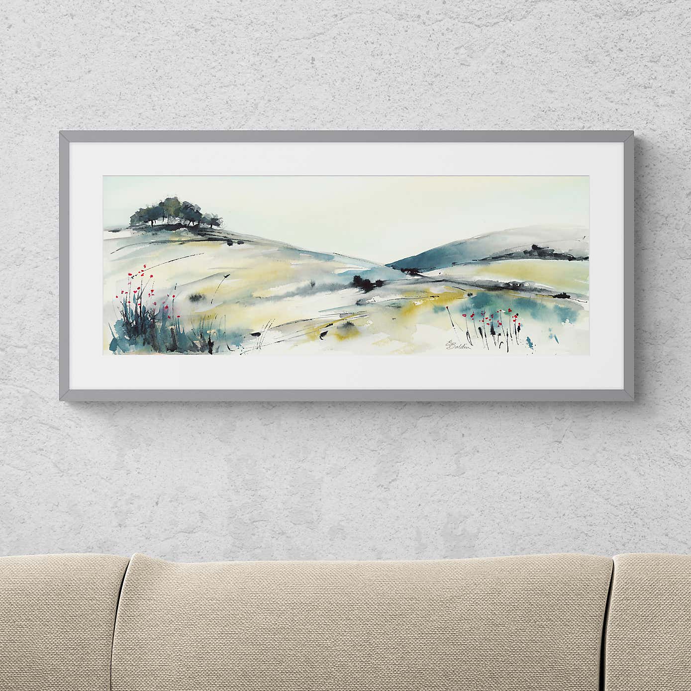Hillside In Spring by Elizabeth Baldin Framed Print
