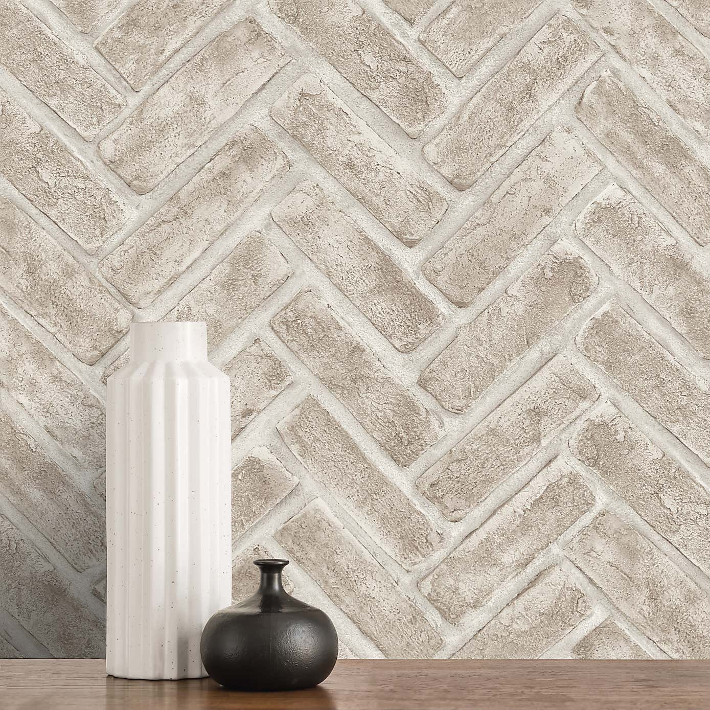 Chevron Brick Wallpaper