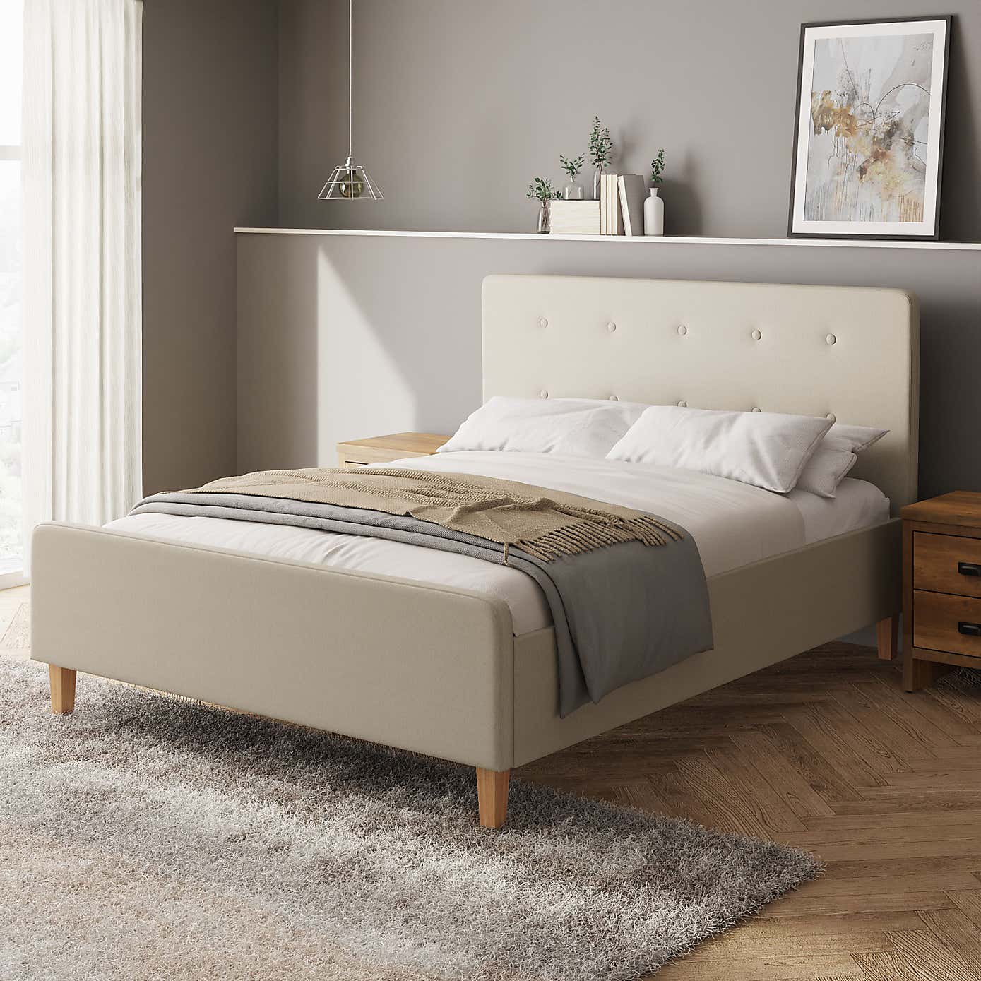 Ashbourne Fabric Ottoman Bed
