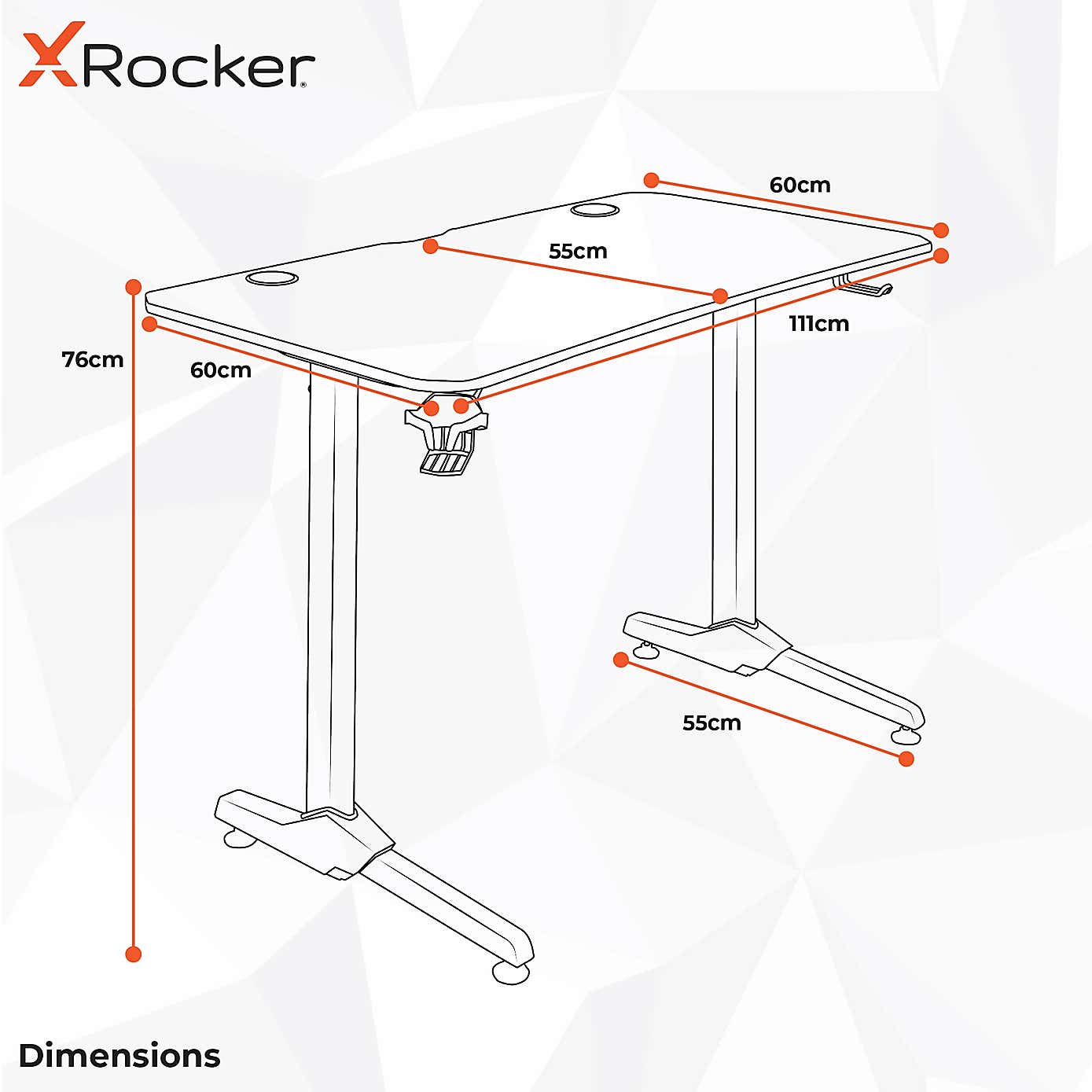 X Rocker Panther Esports Gaming Desk